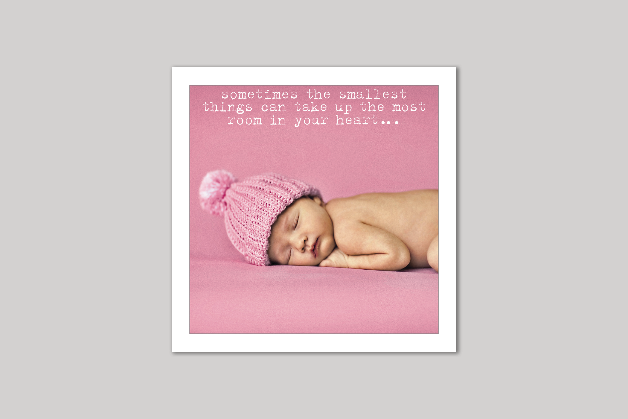Smallest Things new baby girl card from Life Is Sweet range of greeting cards by Icon.