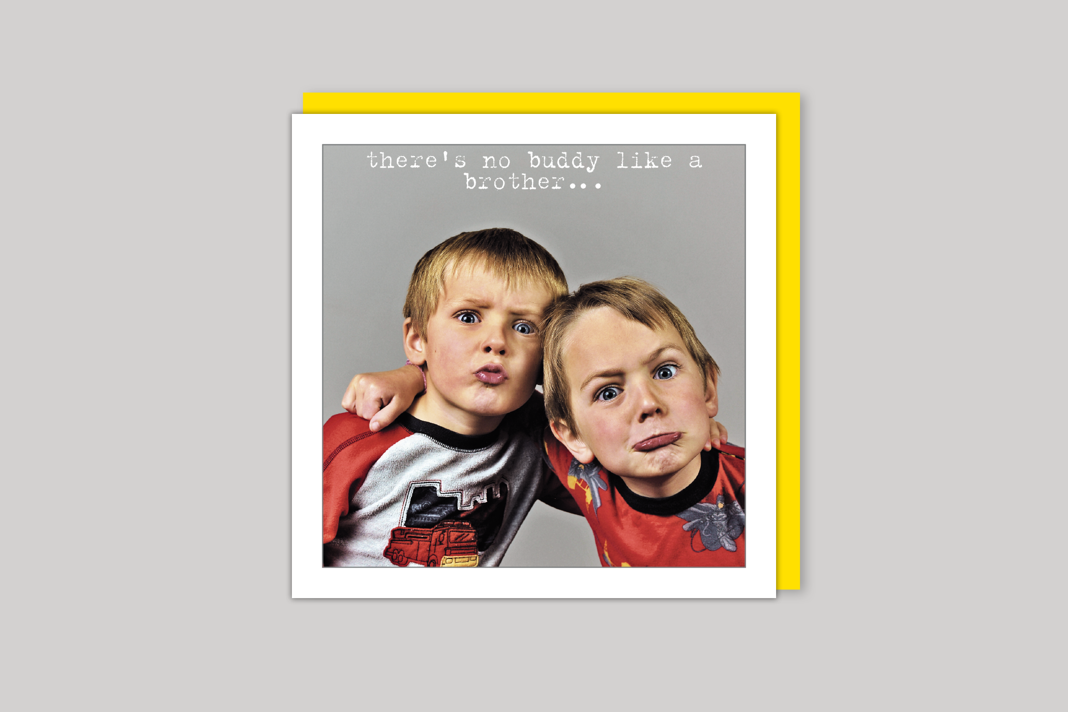 No Buddy Like a Brother brother card from Life Is Sweet range of greeting cards by Icon, back page.
