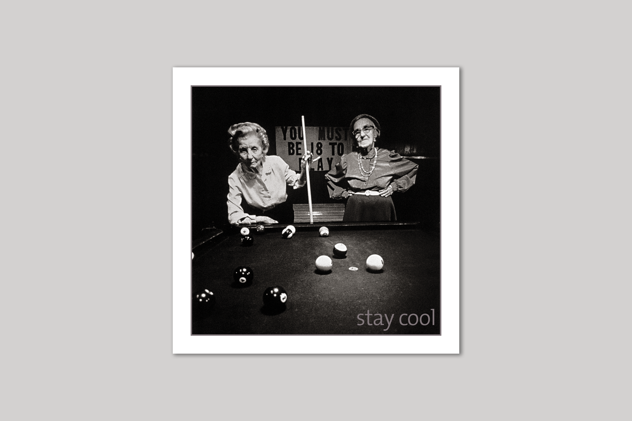 Stay Cool from Exposure Silver Edition range of greeting cards by Icon.