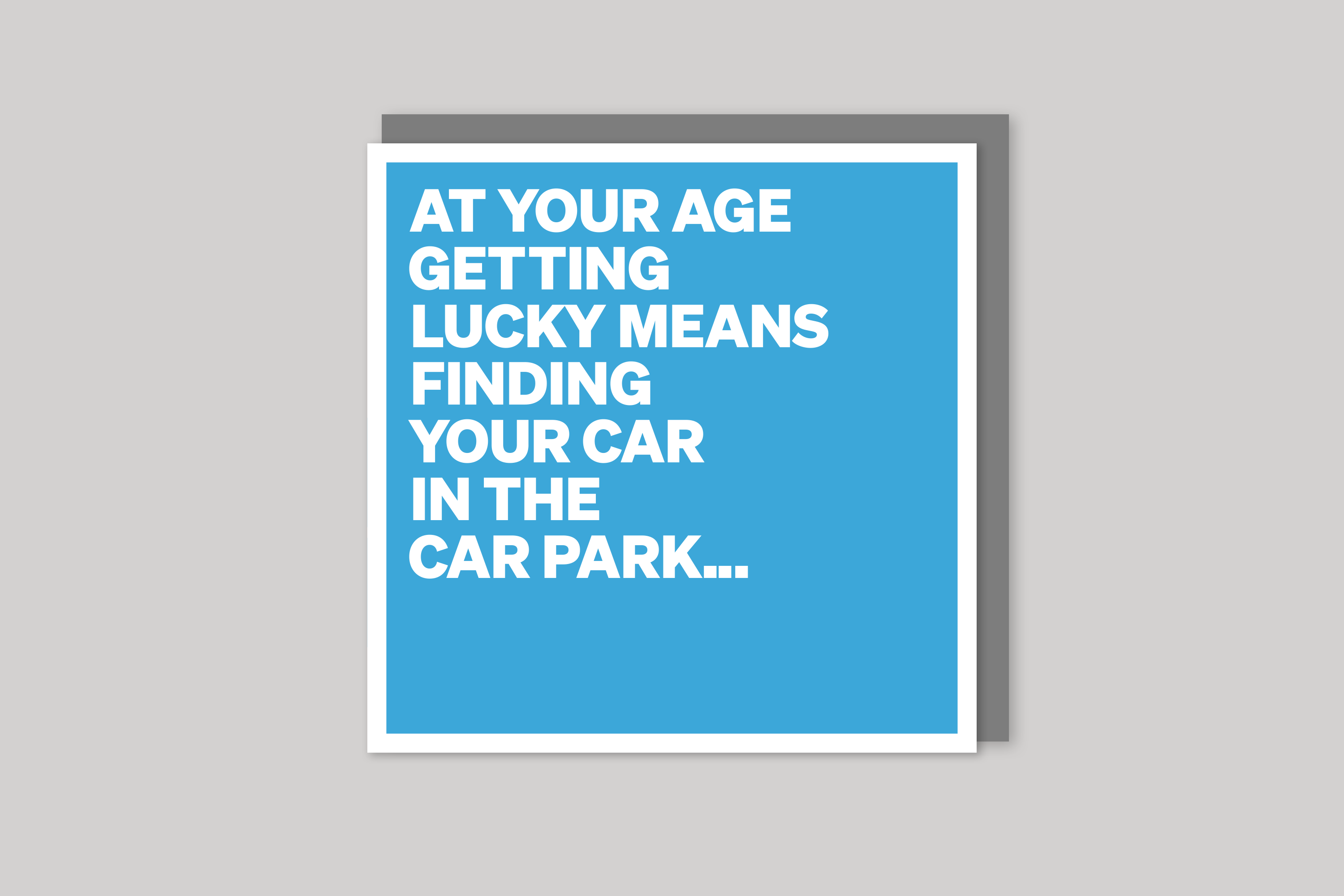 Getting Lucky from The Other Side range of quotation cards by Icon, back page.