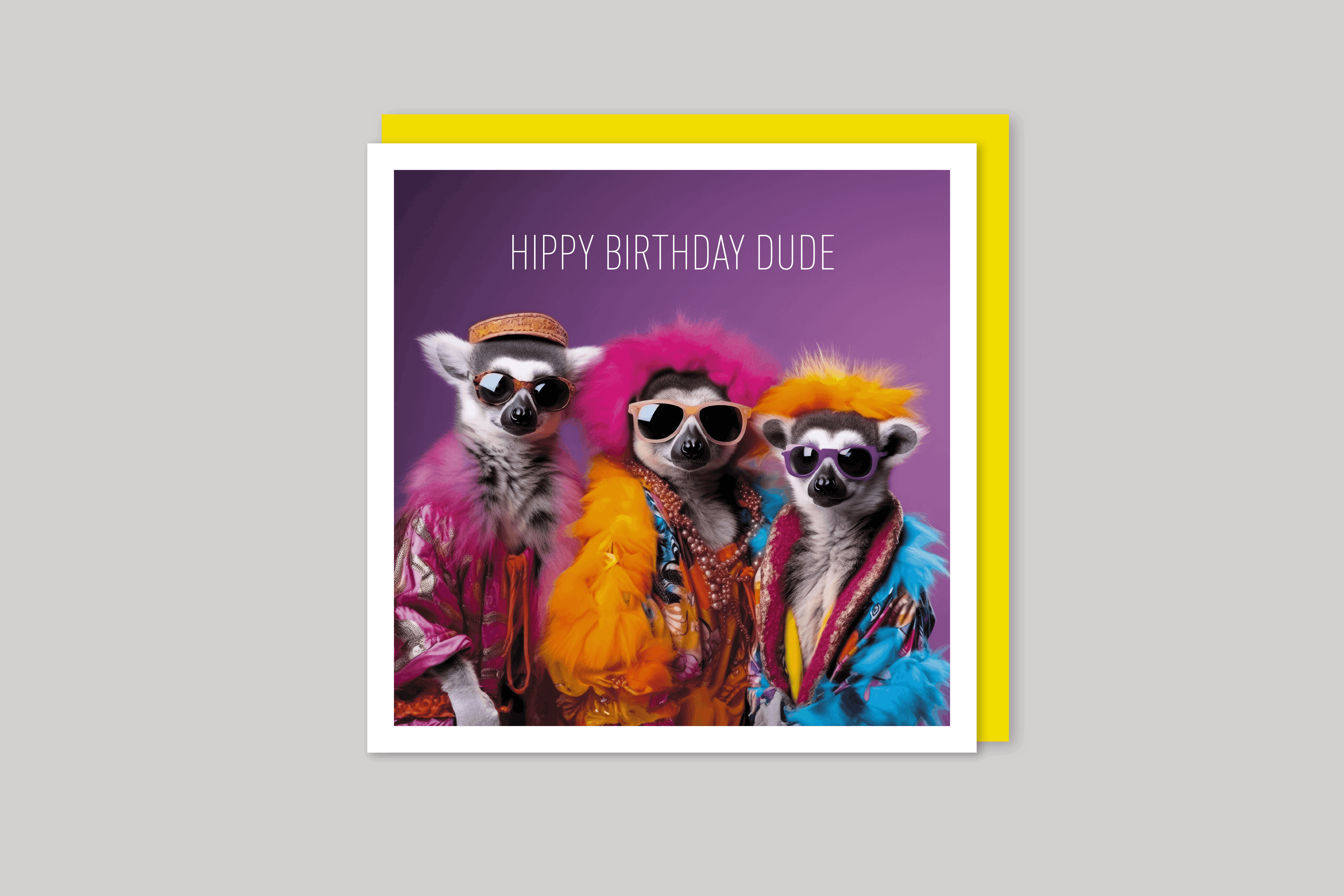 Hippy Birthday is from Coola Coola an uber-cool range of animal cards published by Icon, with envelope.