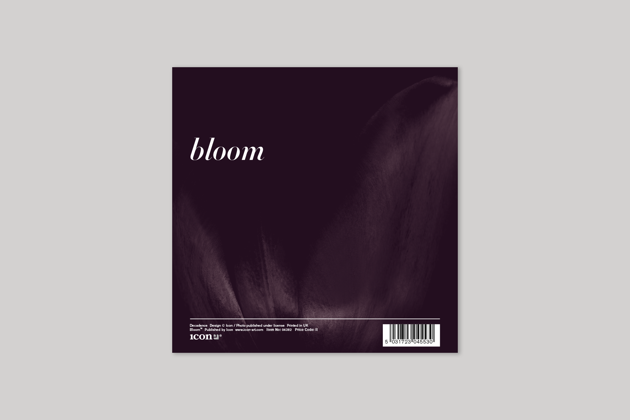 Decadence from Bloom range of floral photographic cards by Icon, with envelope.