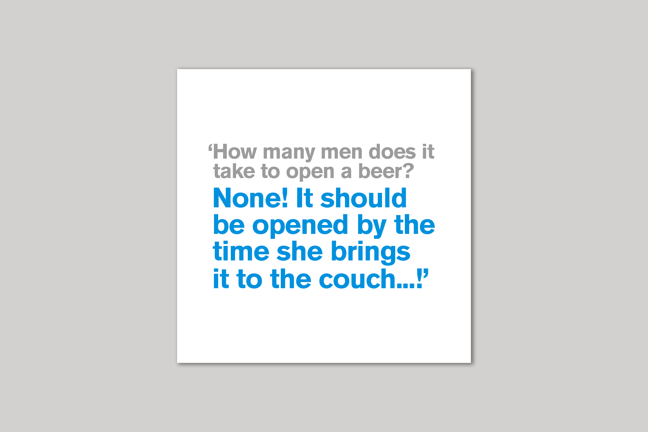 How Many Men? from Lyric range of quotation cards by Icon.