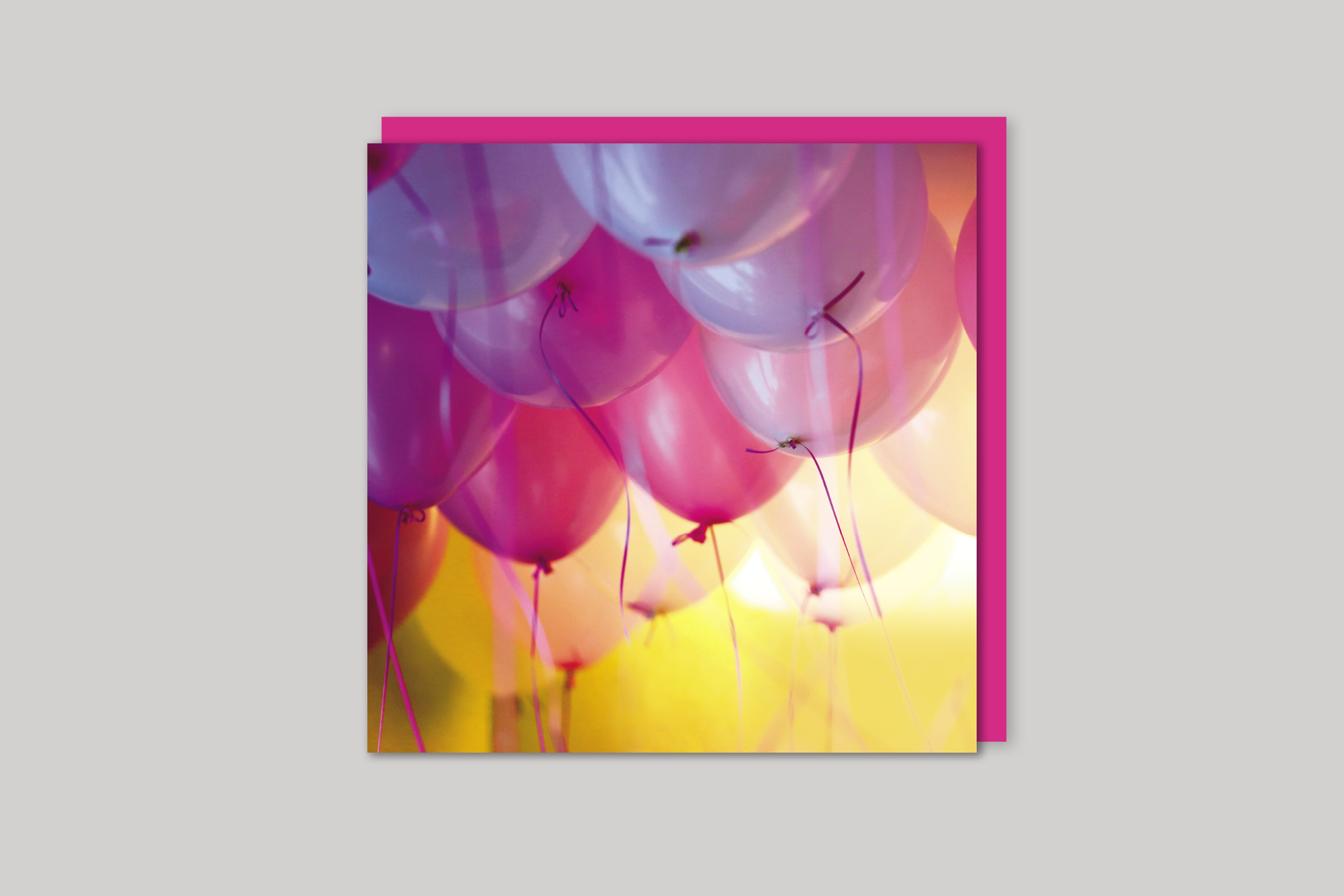 Party Balloons from Exposure range of photographic cards by Icon, back page.