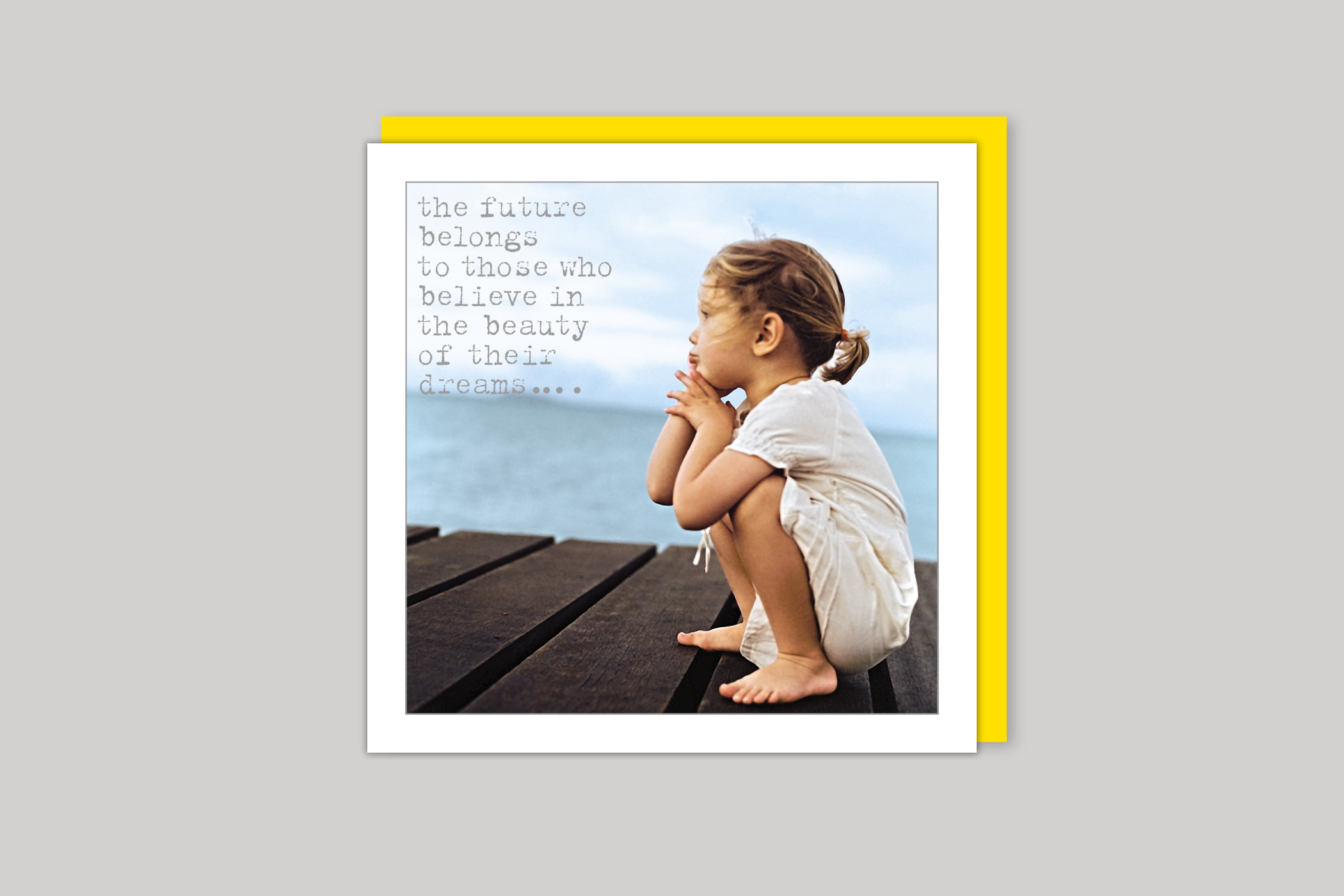 Dreams from Life Is Sweet range of greeting cards by Icon, back page.
