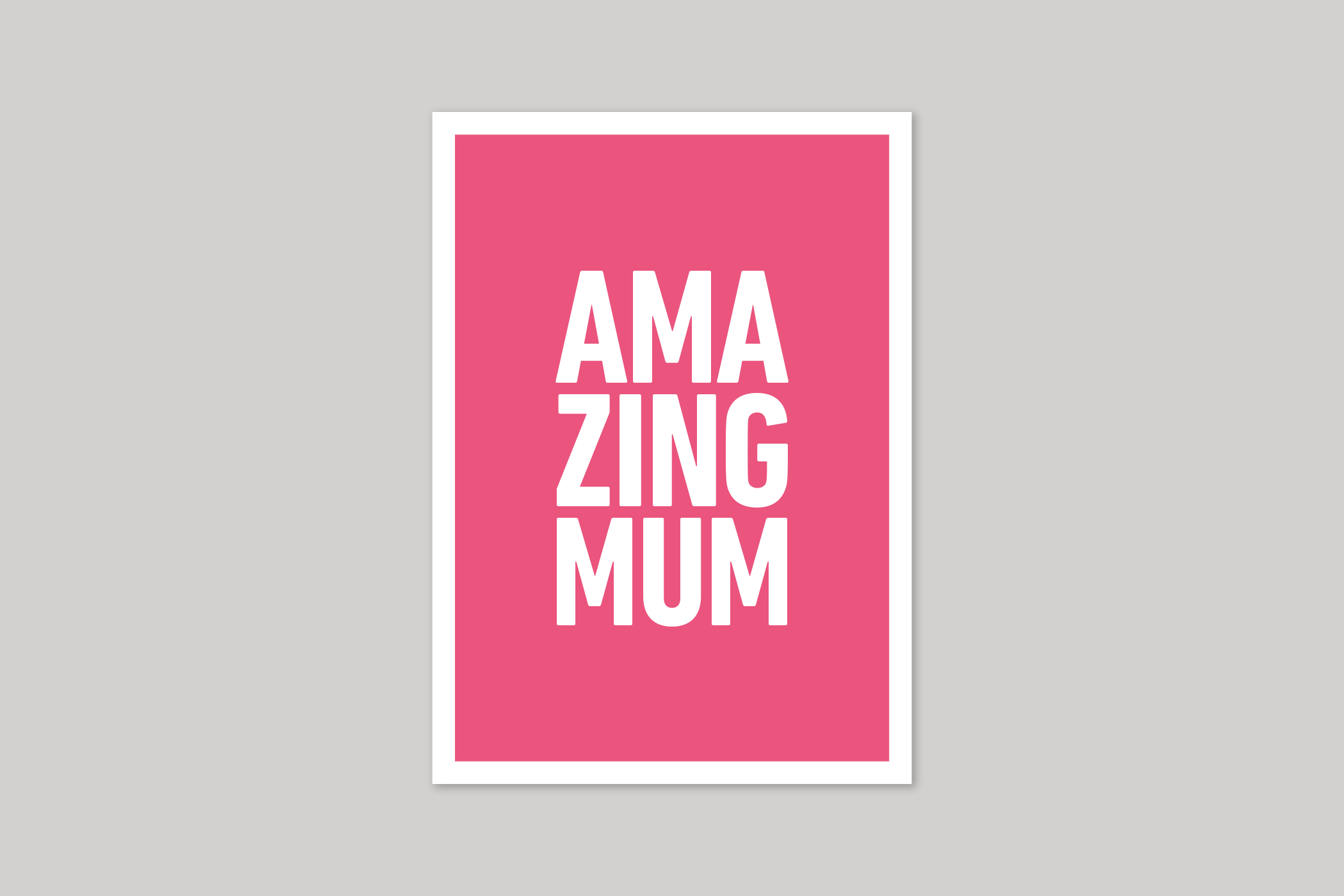 Amazing Mum typographic greeting card from Yes No Maybe range by Icon.