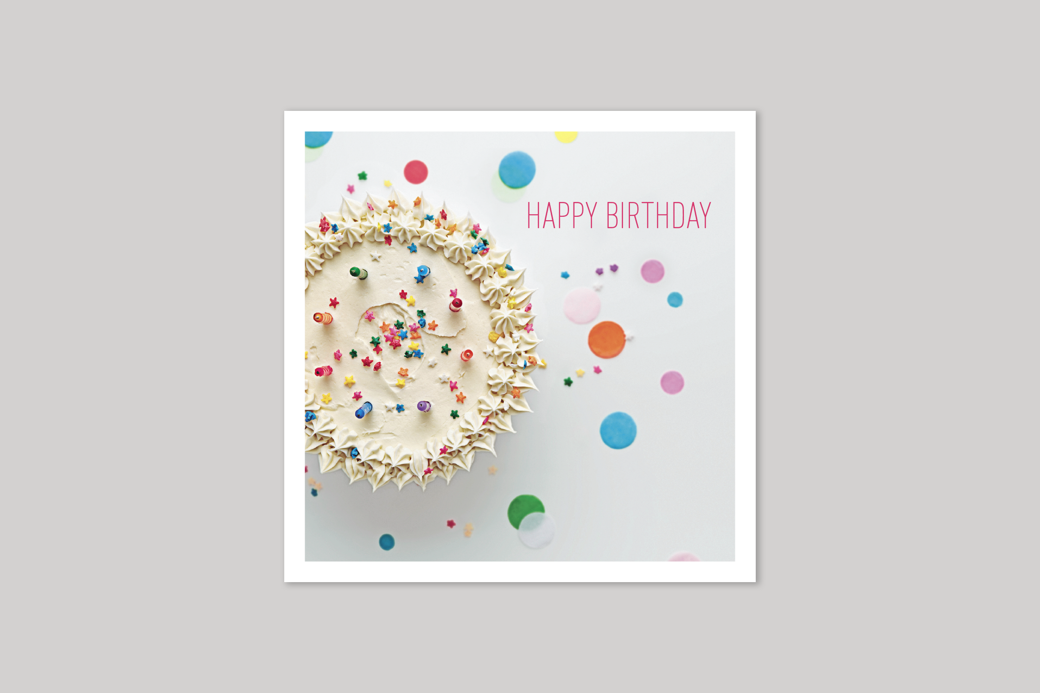 Happy Birthday Cake from Beautiful Days range of contemporary photographic cards by Icon.