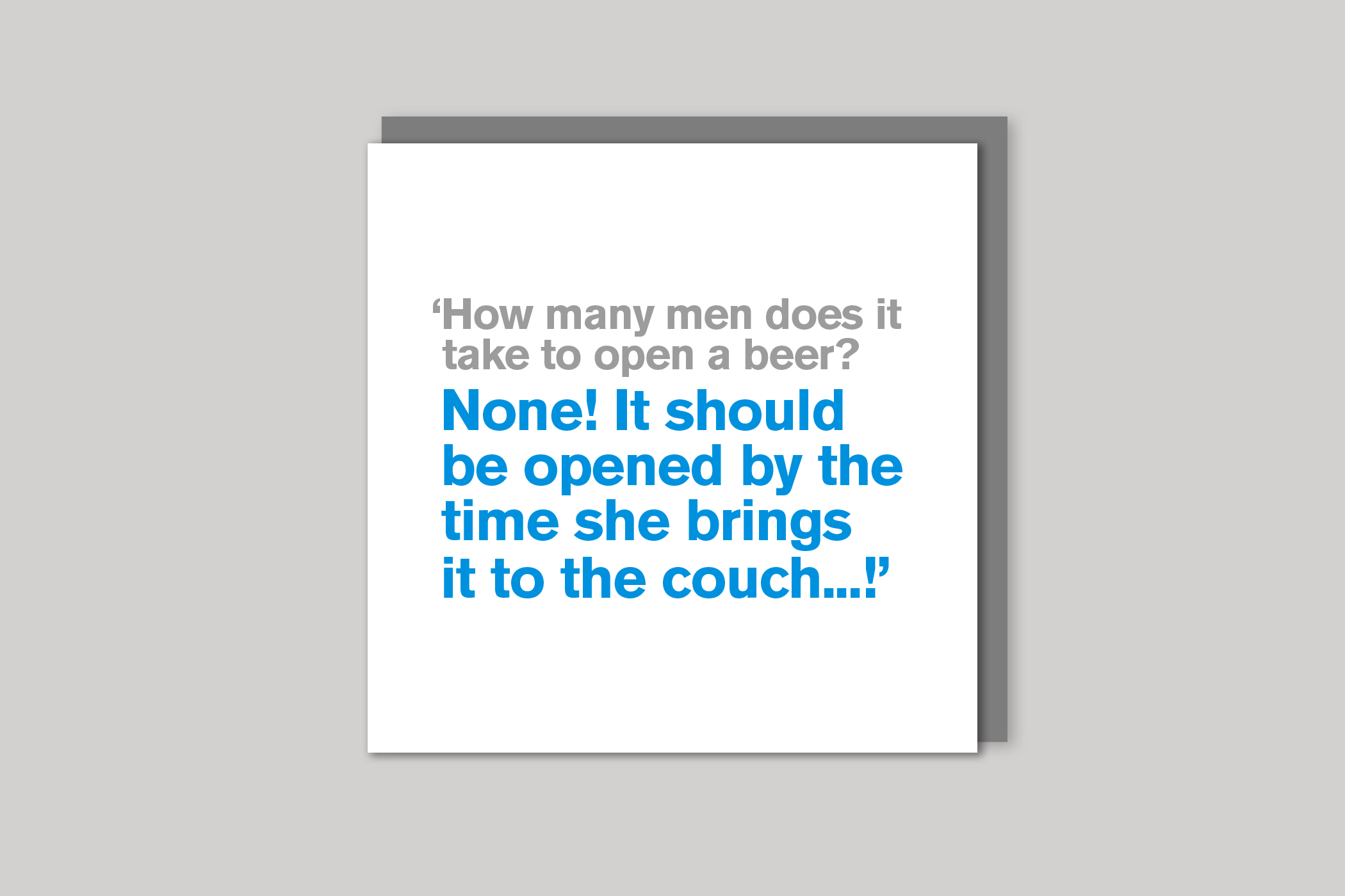 How Many Men? from Lyric range of quotation cards by Icon, back page.