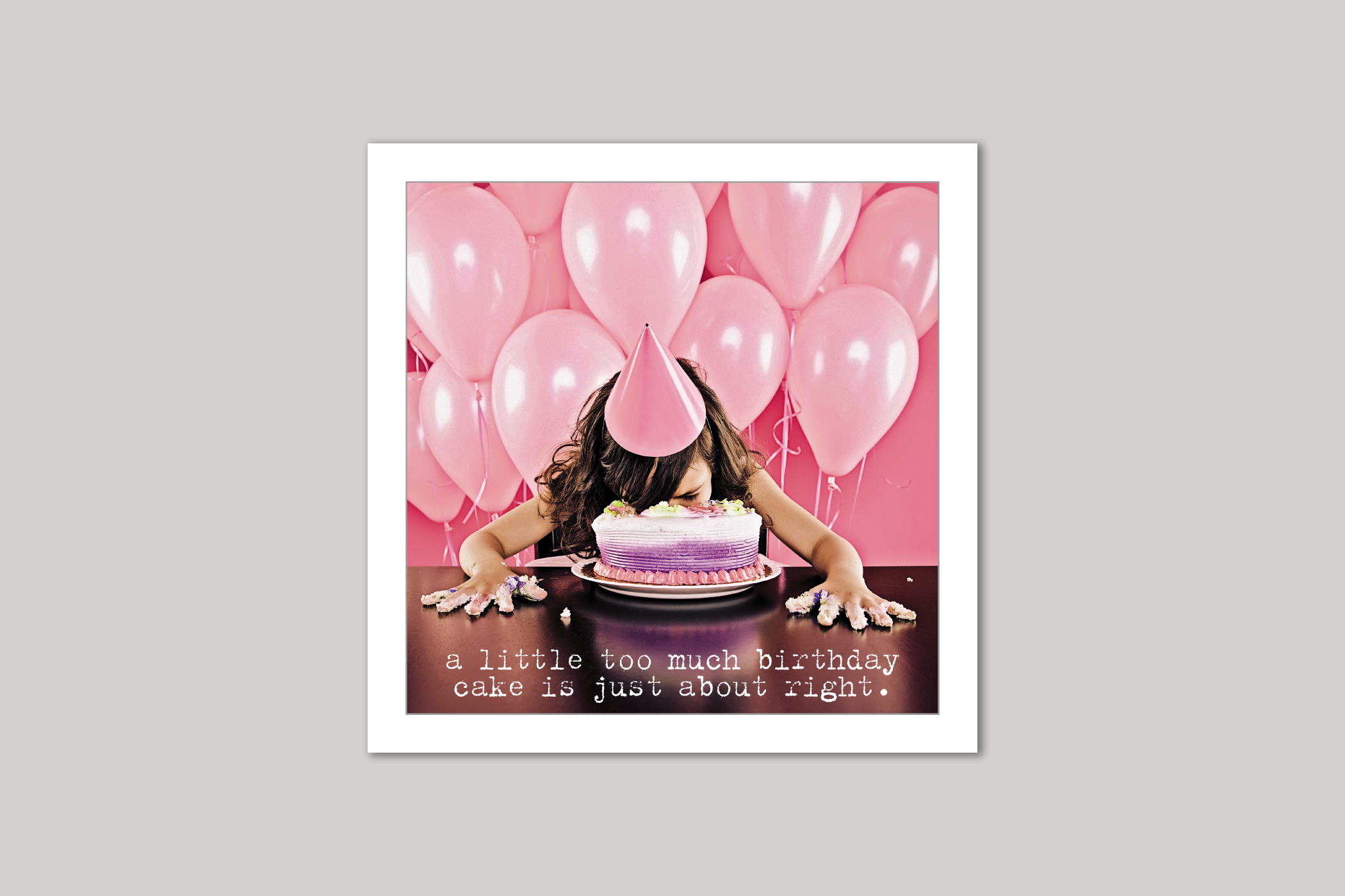 Too Much Birthday Cake from Life Is Sweet range of greeting cards by Icon.