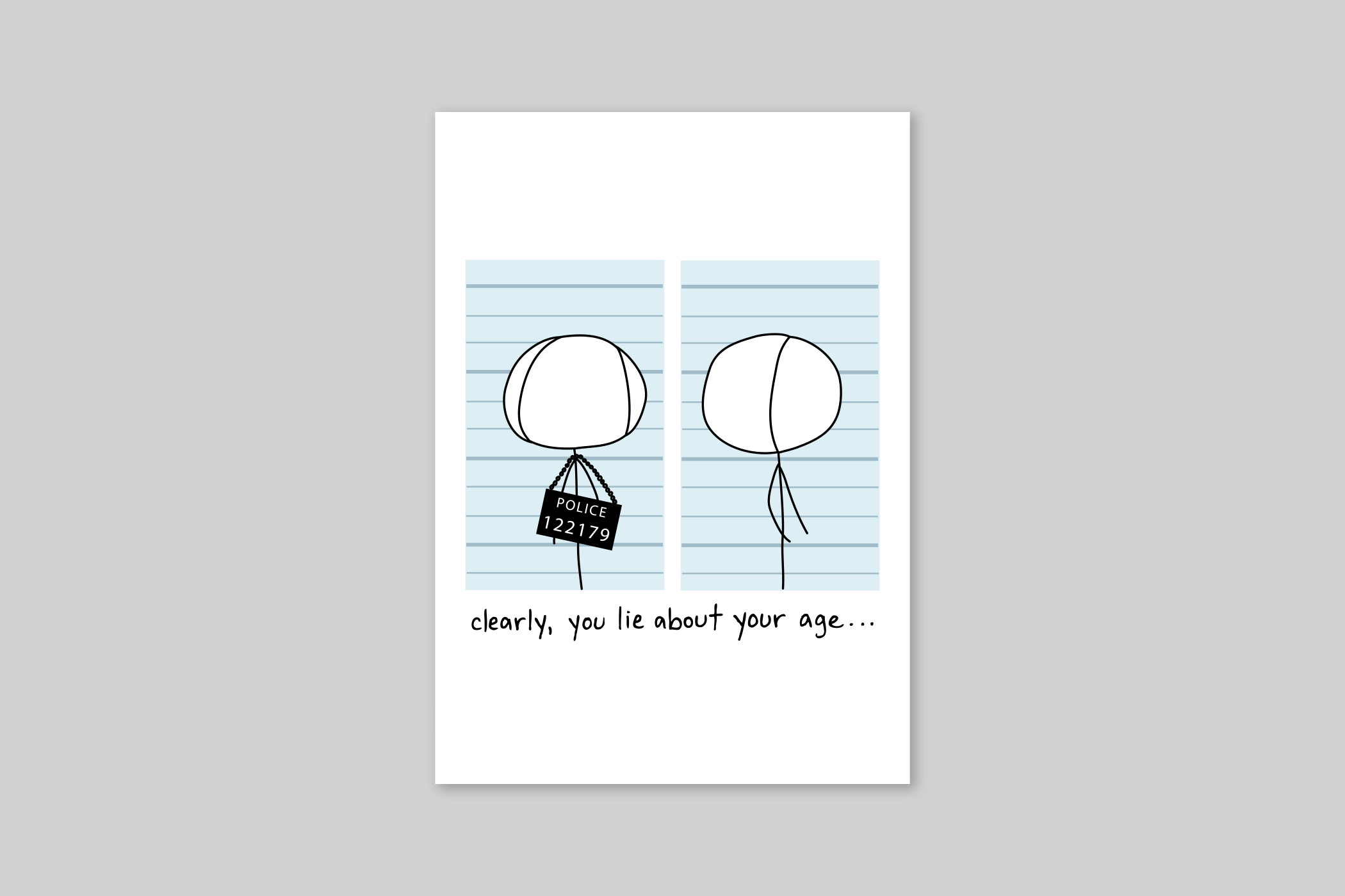 Liar humorous illustration from Mean Cards range of greeting cards by Icon.