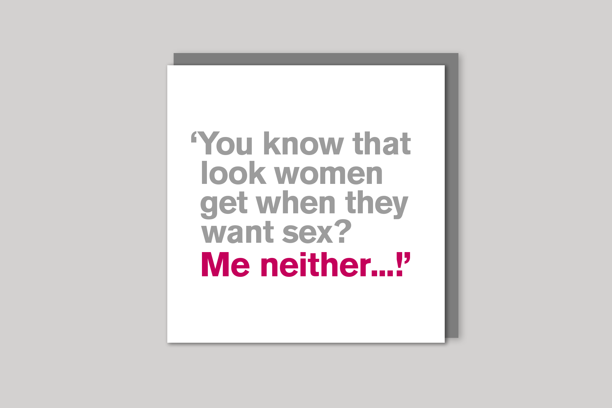 That Look Women Get from Lyric range of quotation cards by Icon, back page.