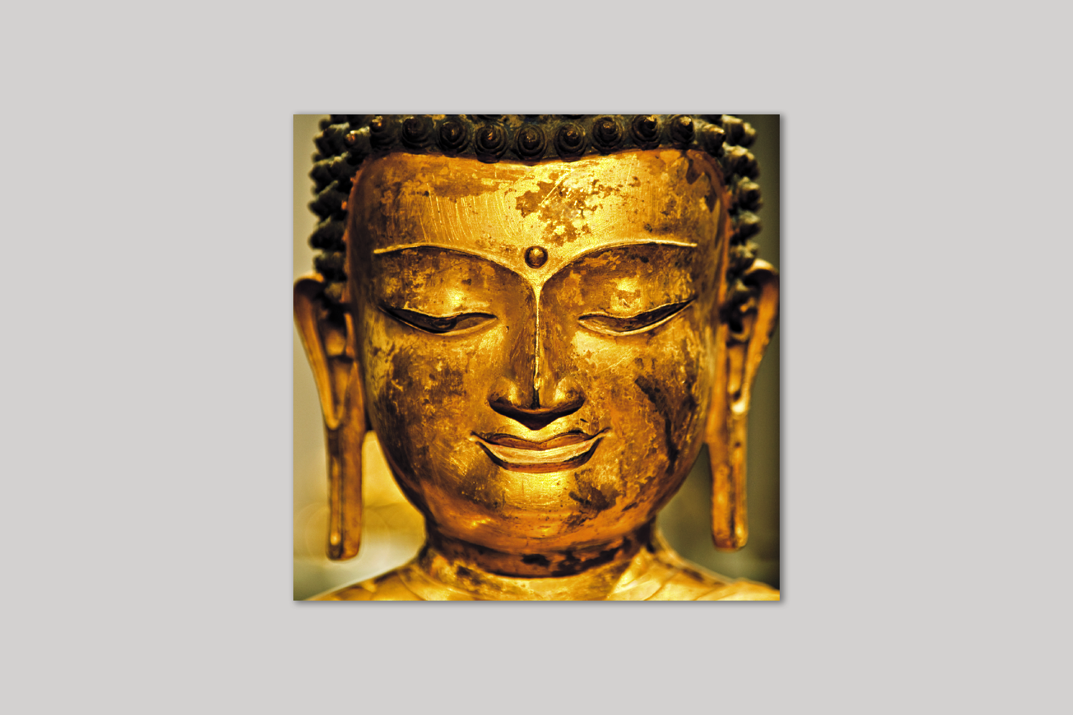 Golden Buddha from Exposure range of photographic cards by Icon.