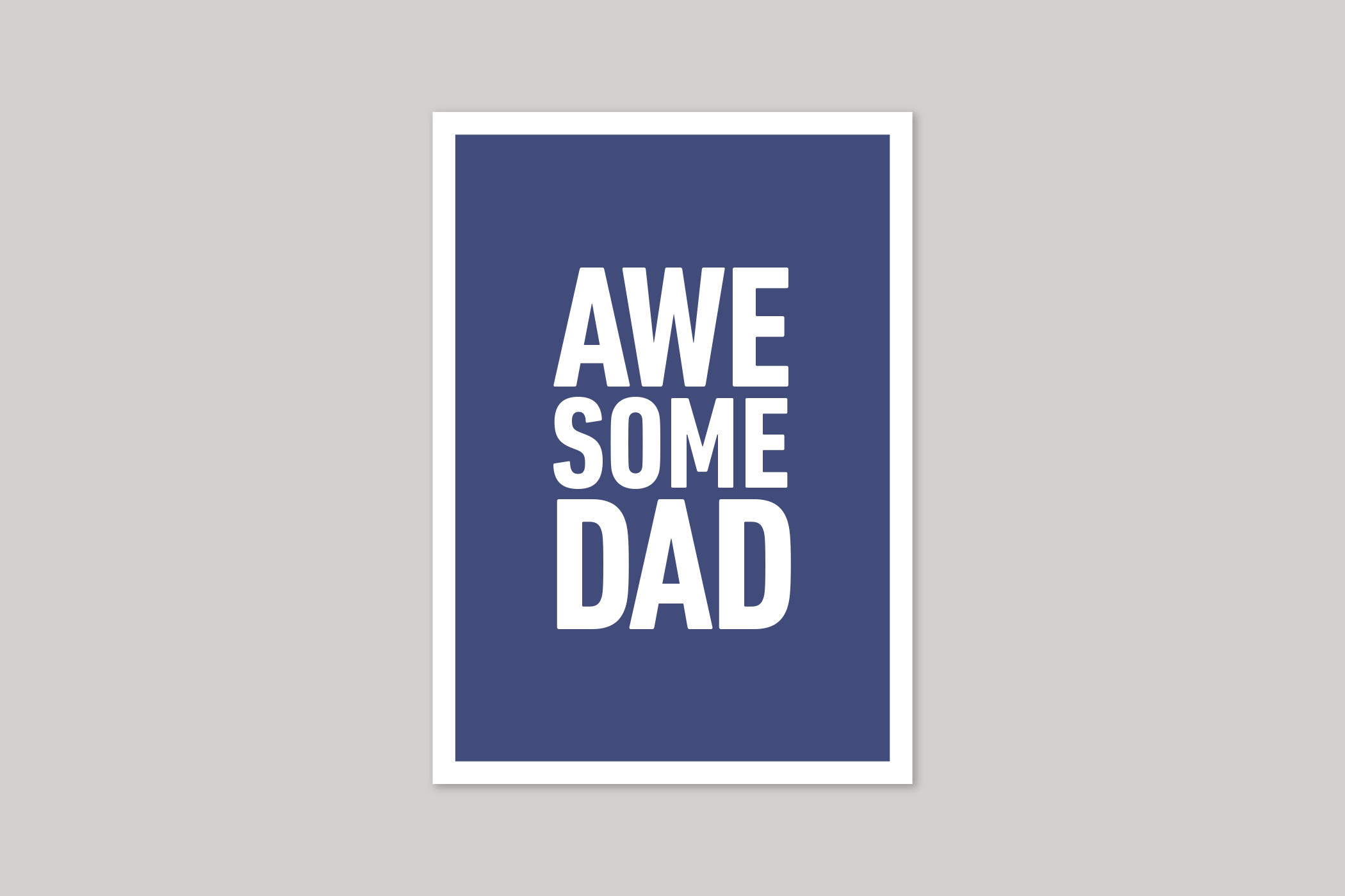 Awesome Dad typographic greeting card from Yes No Maybe range by Icon.