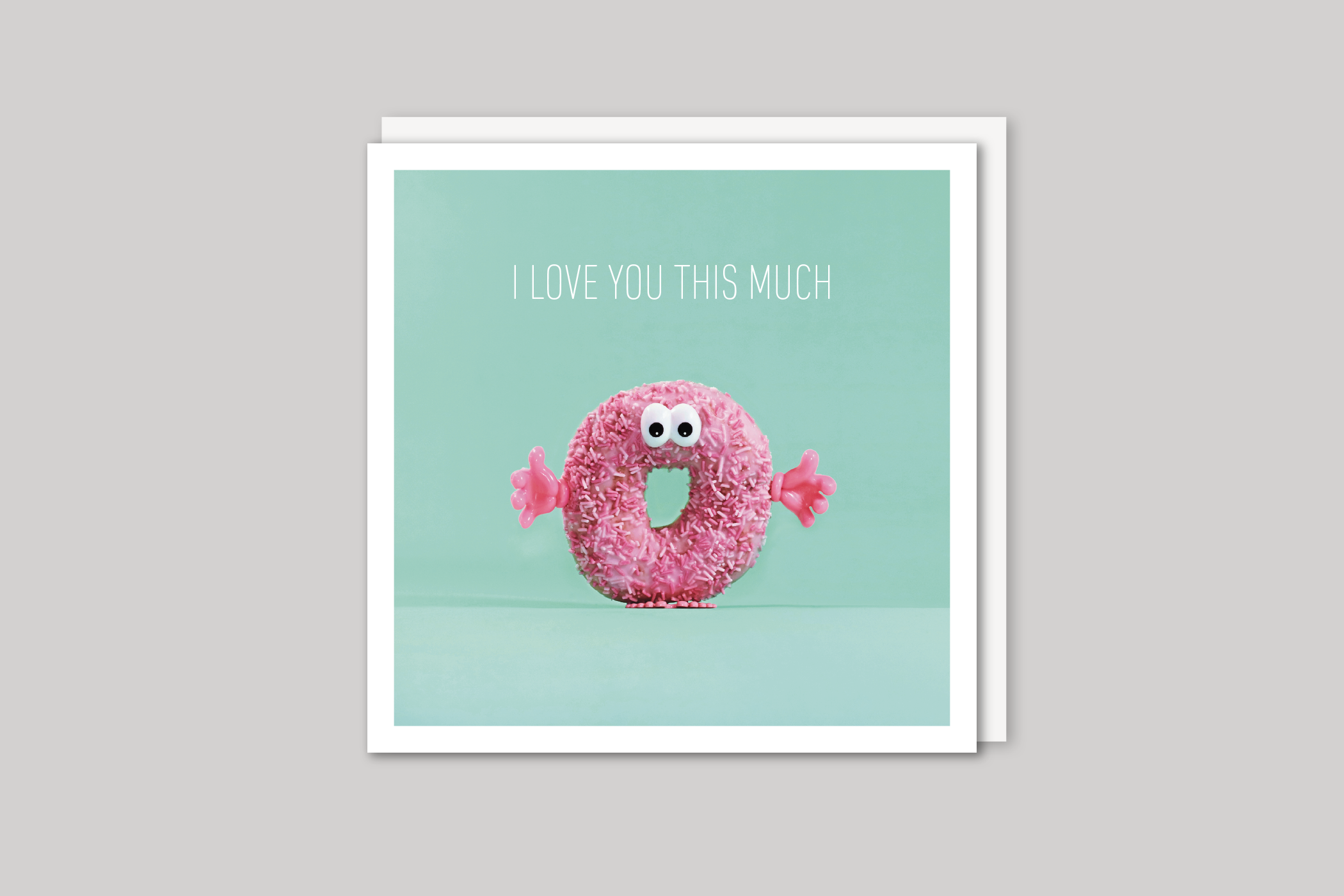 I Love You This Much from Beautiful Days range of contemporary photographic cards by Icon, back page.