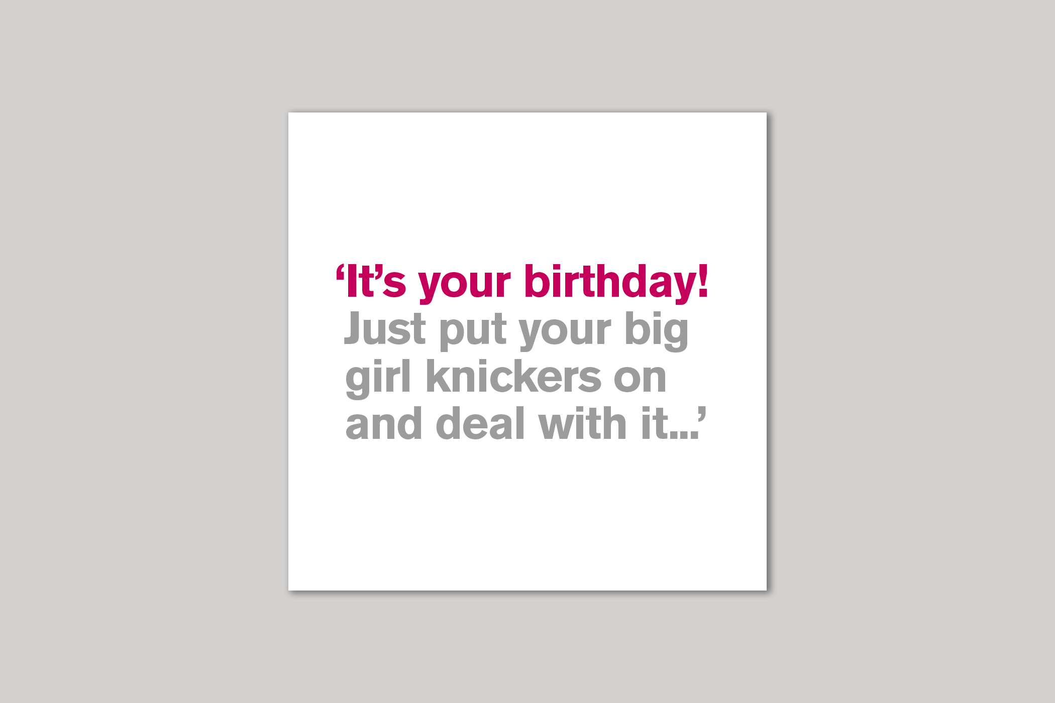 Big Girl Knickers Greeting Card Icon