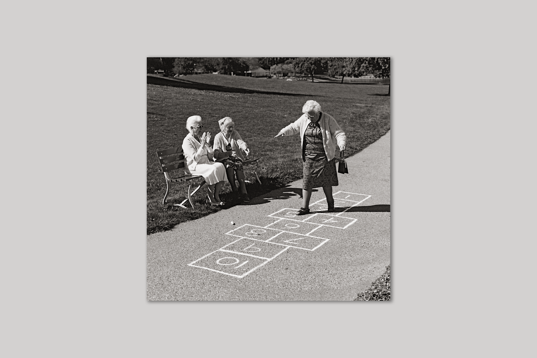 Hopscotch retro photograph from Exposure range of photographic cards by Icon.