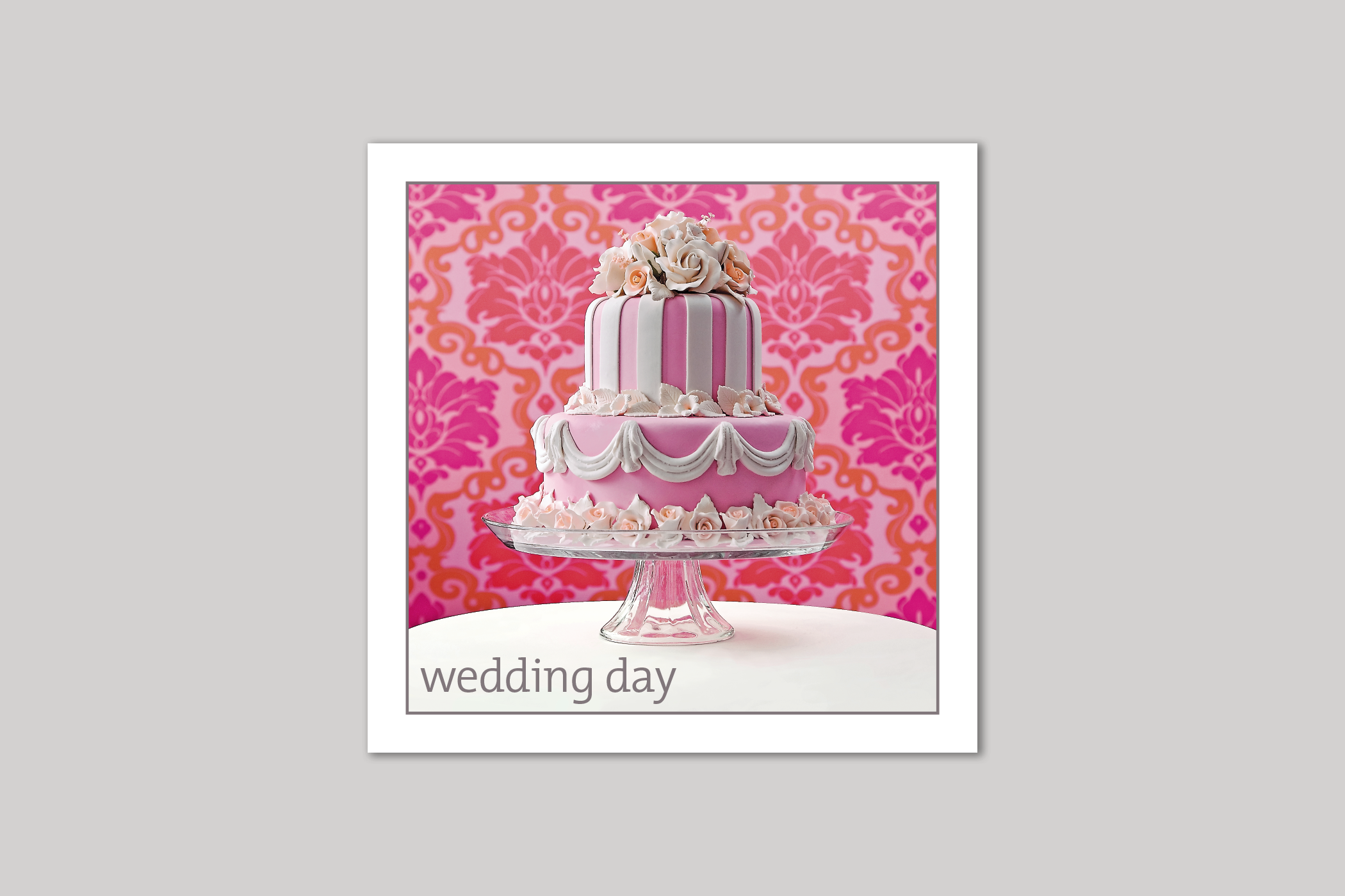 The Wedding Cake wedding card from Exposure Silver Edition range of greeting cards by Icon.