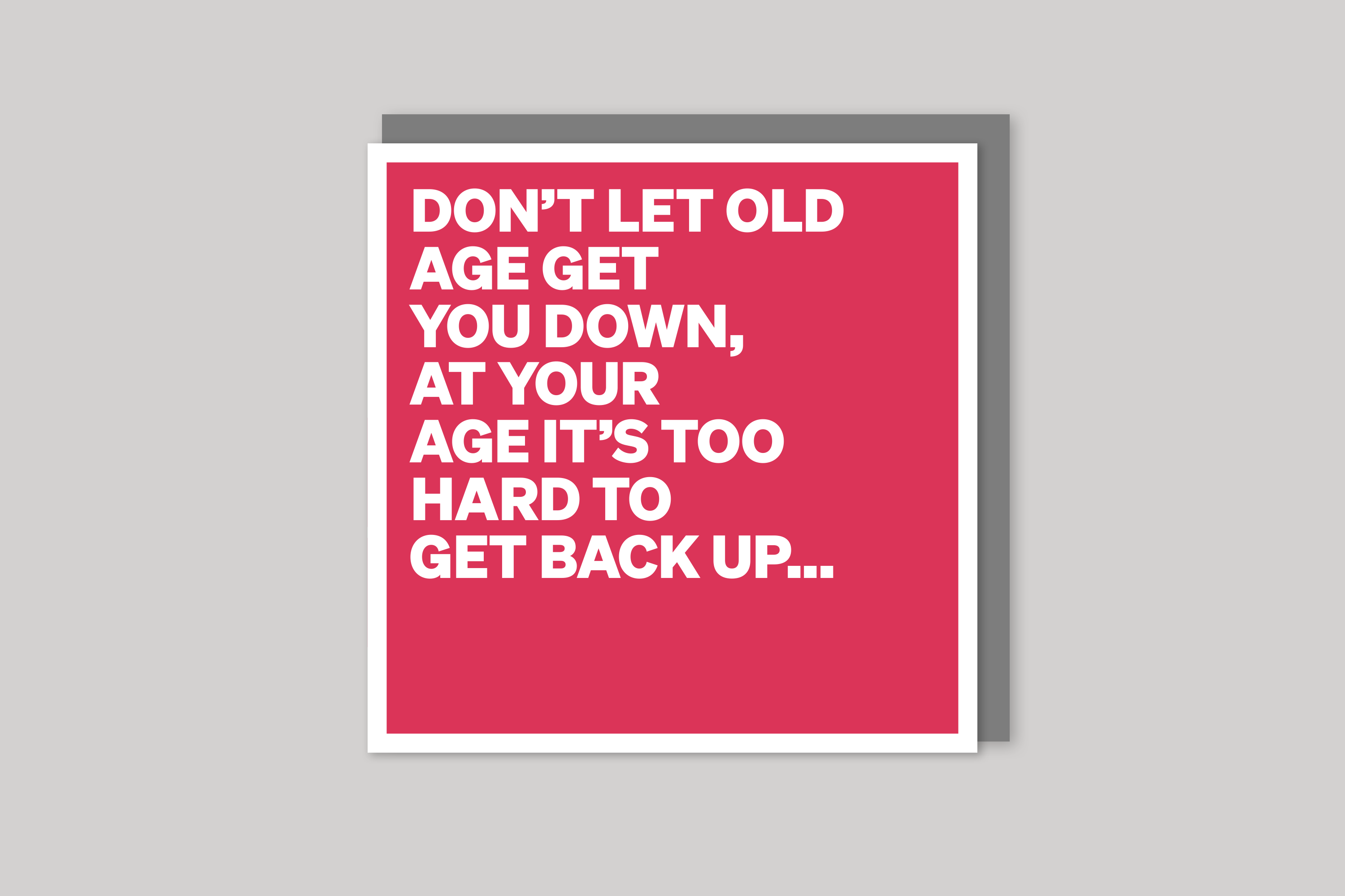 At Your Age from The Other Side range of quotation cards by Icon, back page.