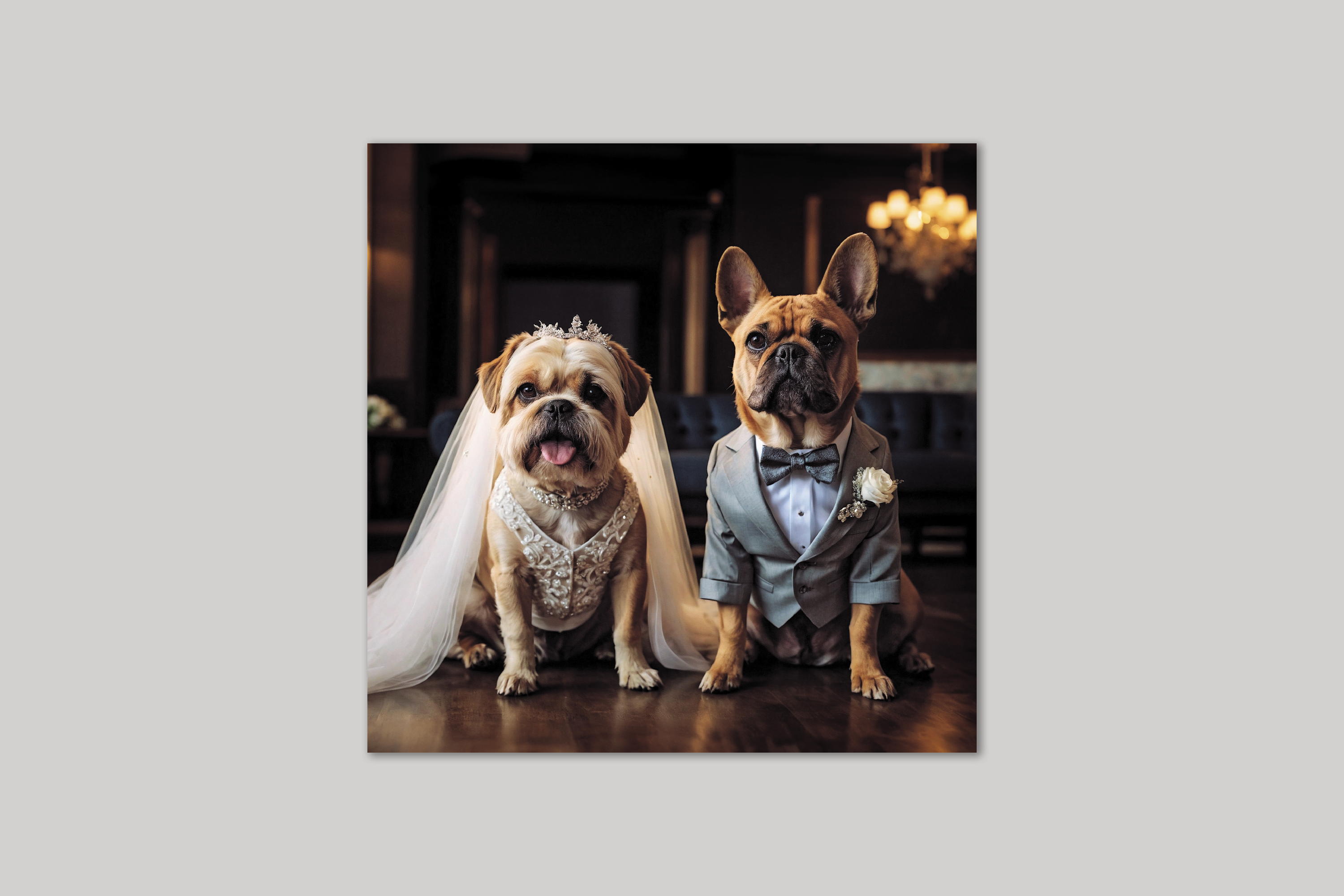 Bride and Groom wedding card from Exposure range of photographic cards by Icon.