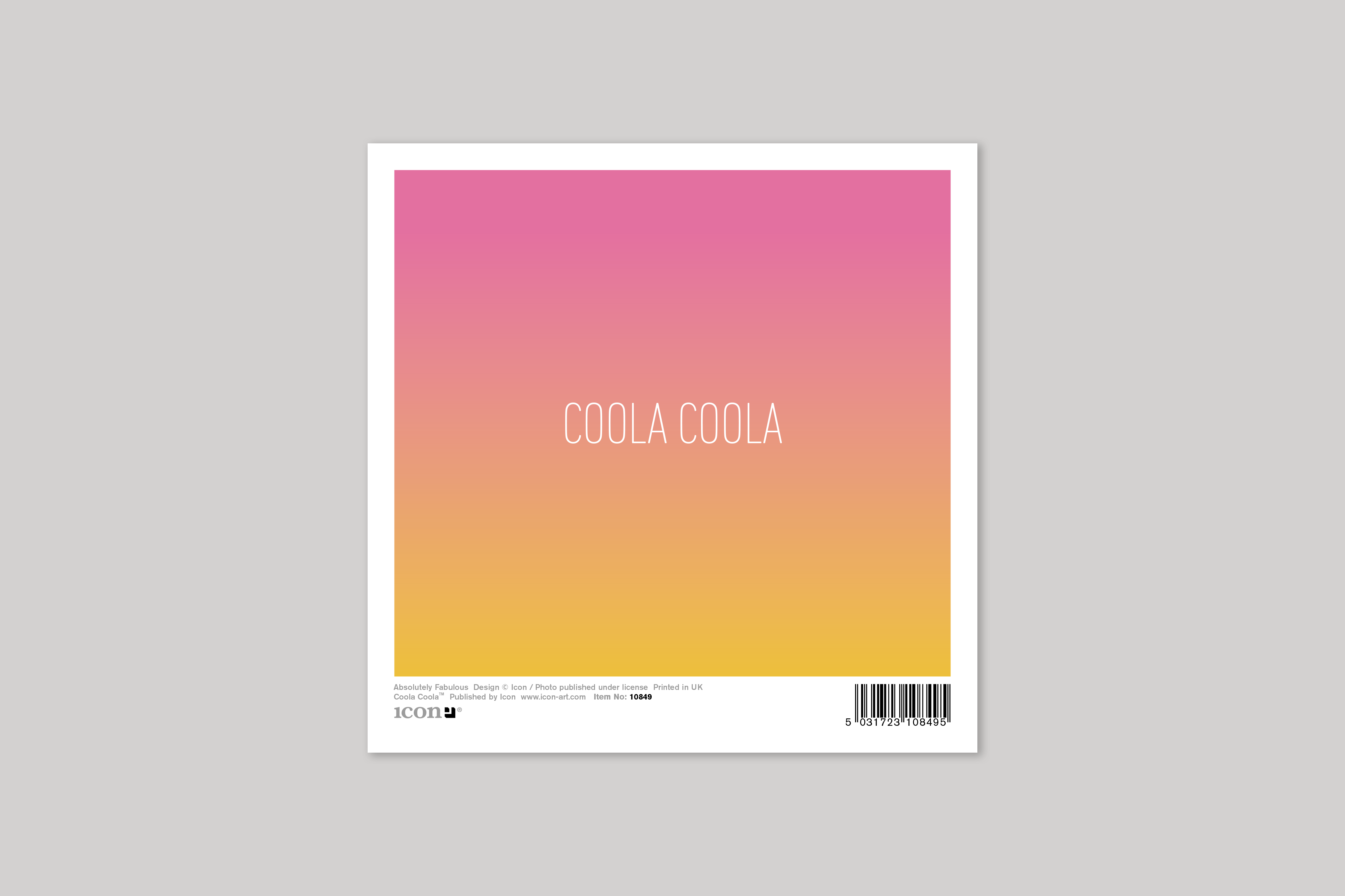 Absolutely Fabulous is from Coola Coola an uber-cool range of animal cards published by Icon, back page.