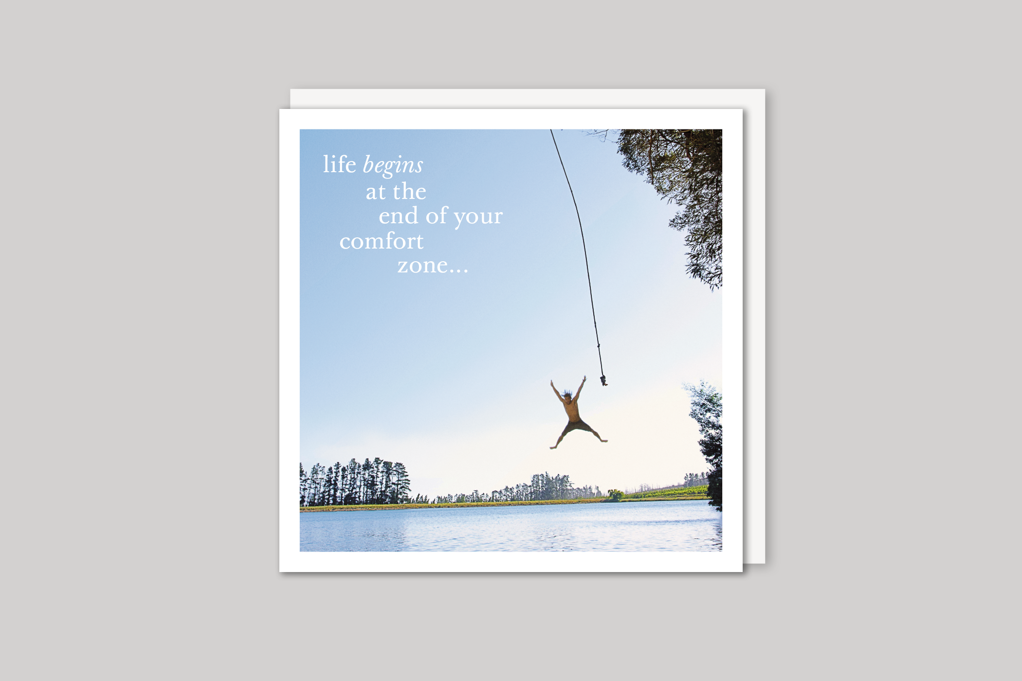 Life begins from Every Picture range of greeting cards  by Icon, back page.