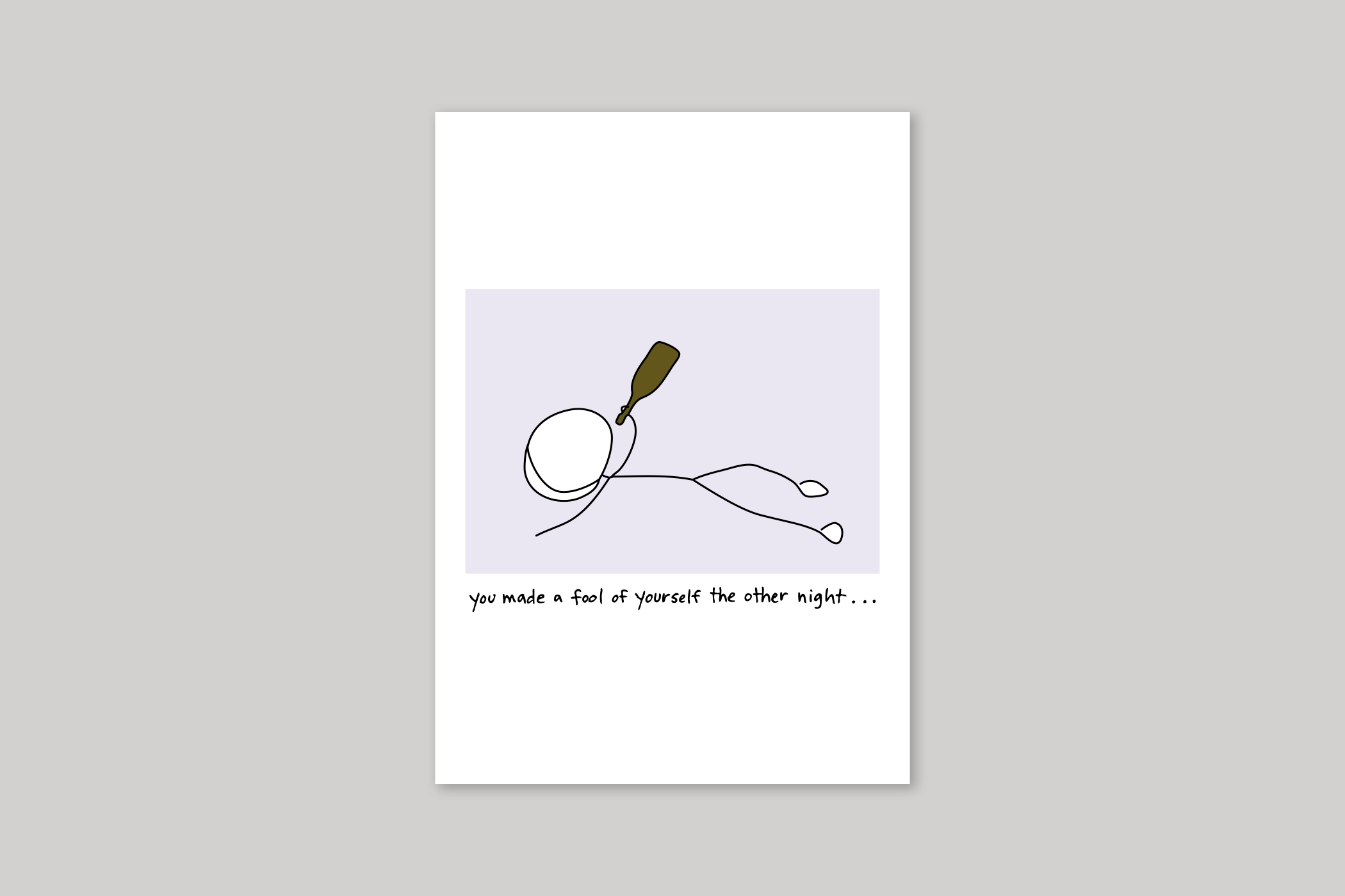 You Made A Fool of Yourself humorous illustration from Mean Cards range of greeting cards by Icon.