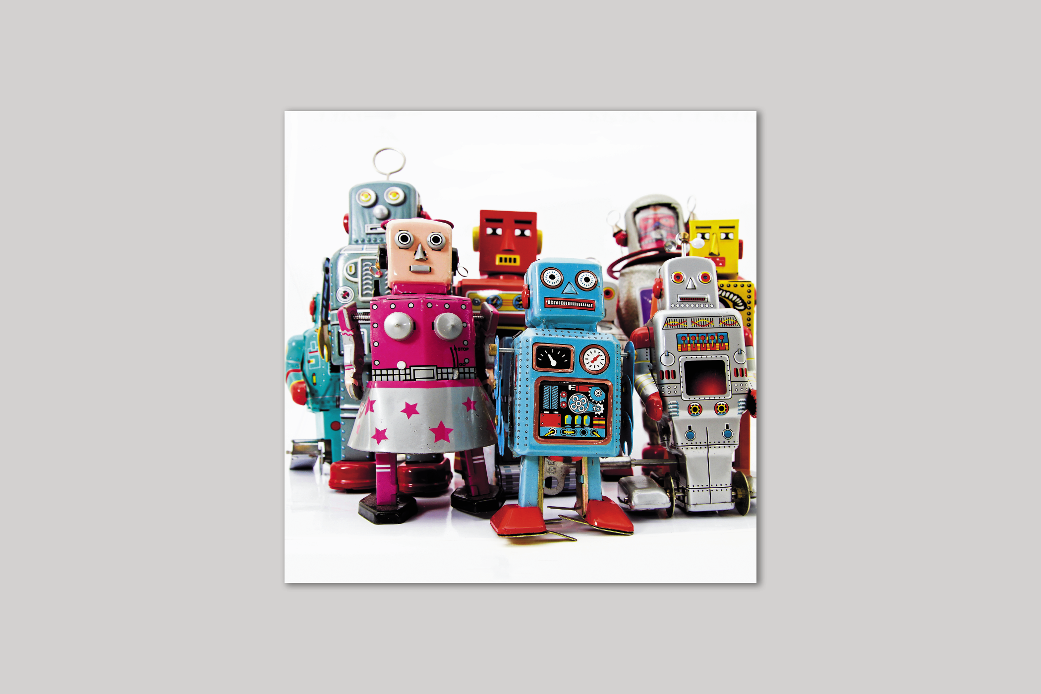 Retro Robots from Exposure range of photographic cards by Icon.