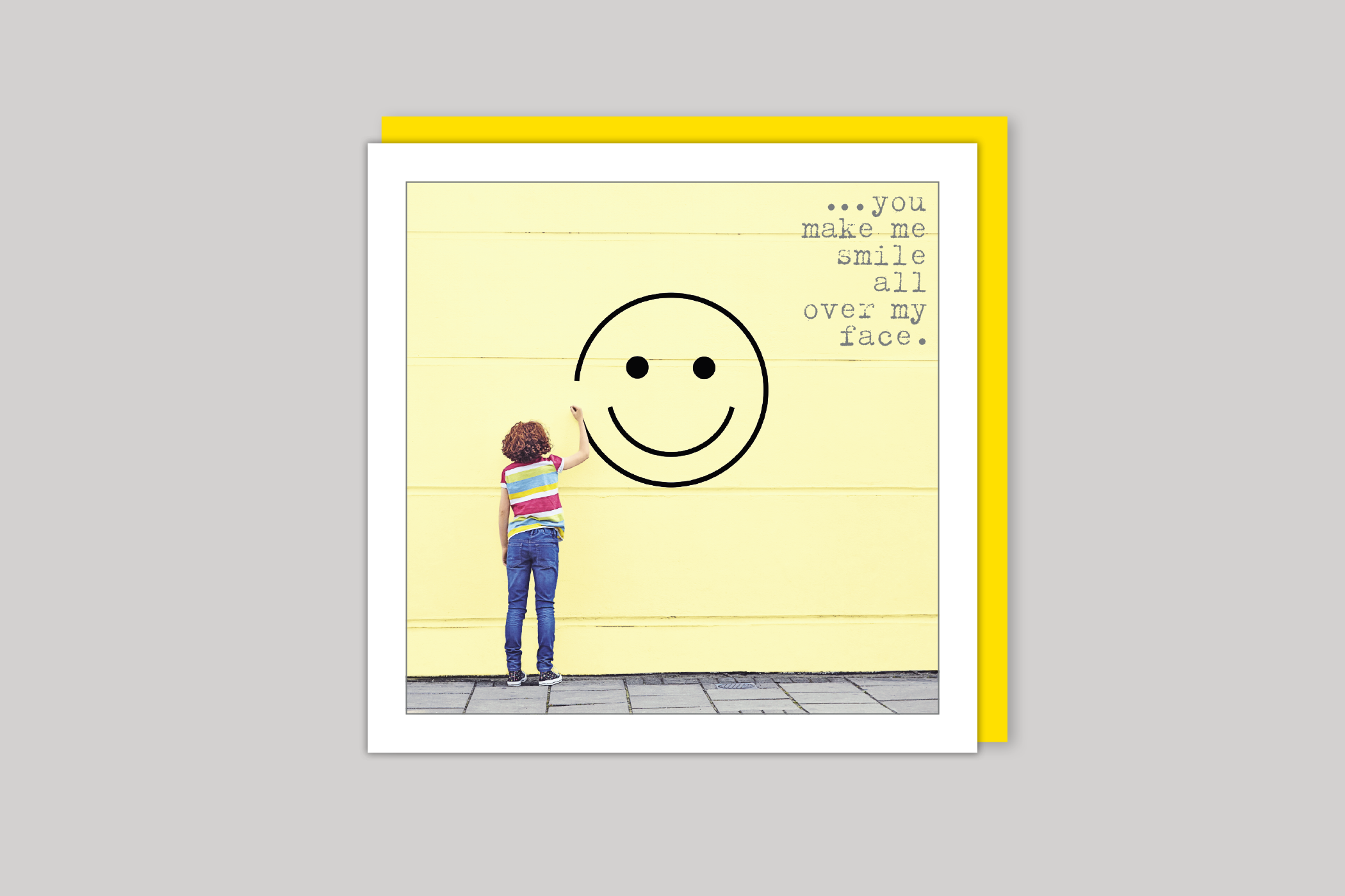 You Make Me Smile from Life Is Sweet range of greeting cards by Icon, back page.