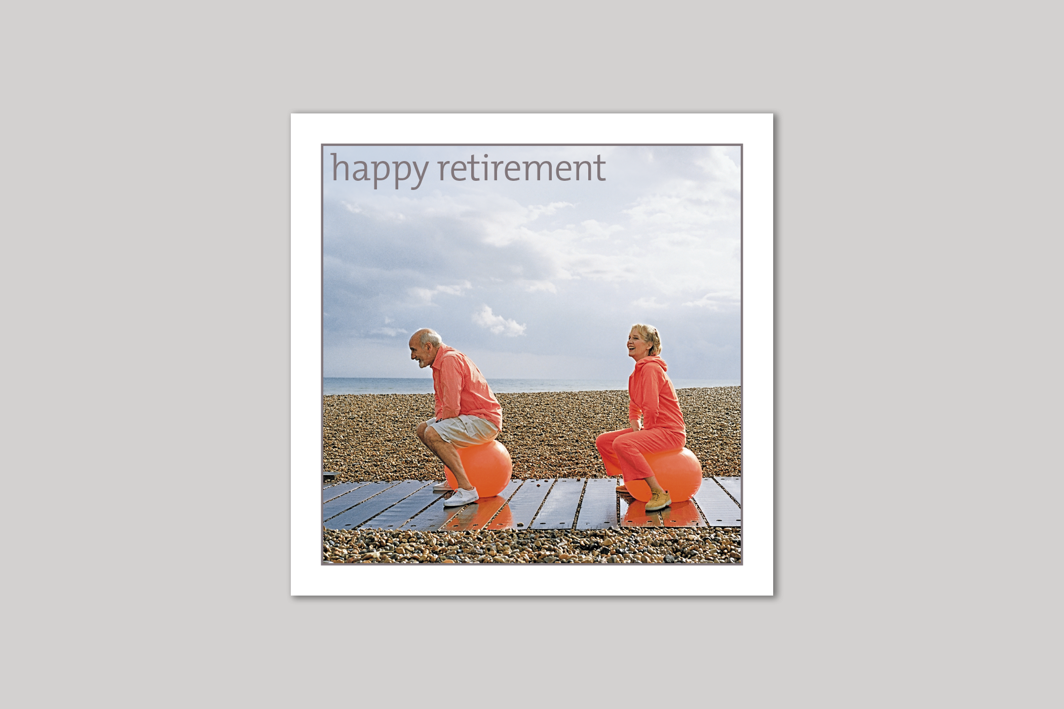Space Hoppers retirement card from Exposure Silver Edition range of greeting cards by Icon.