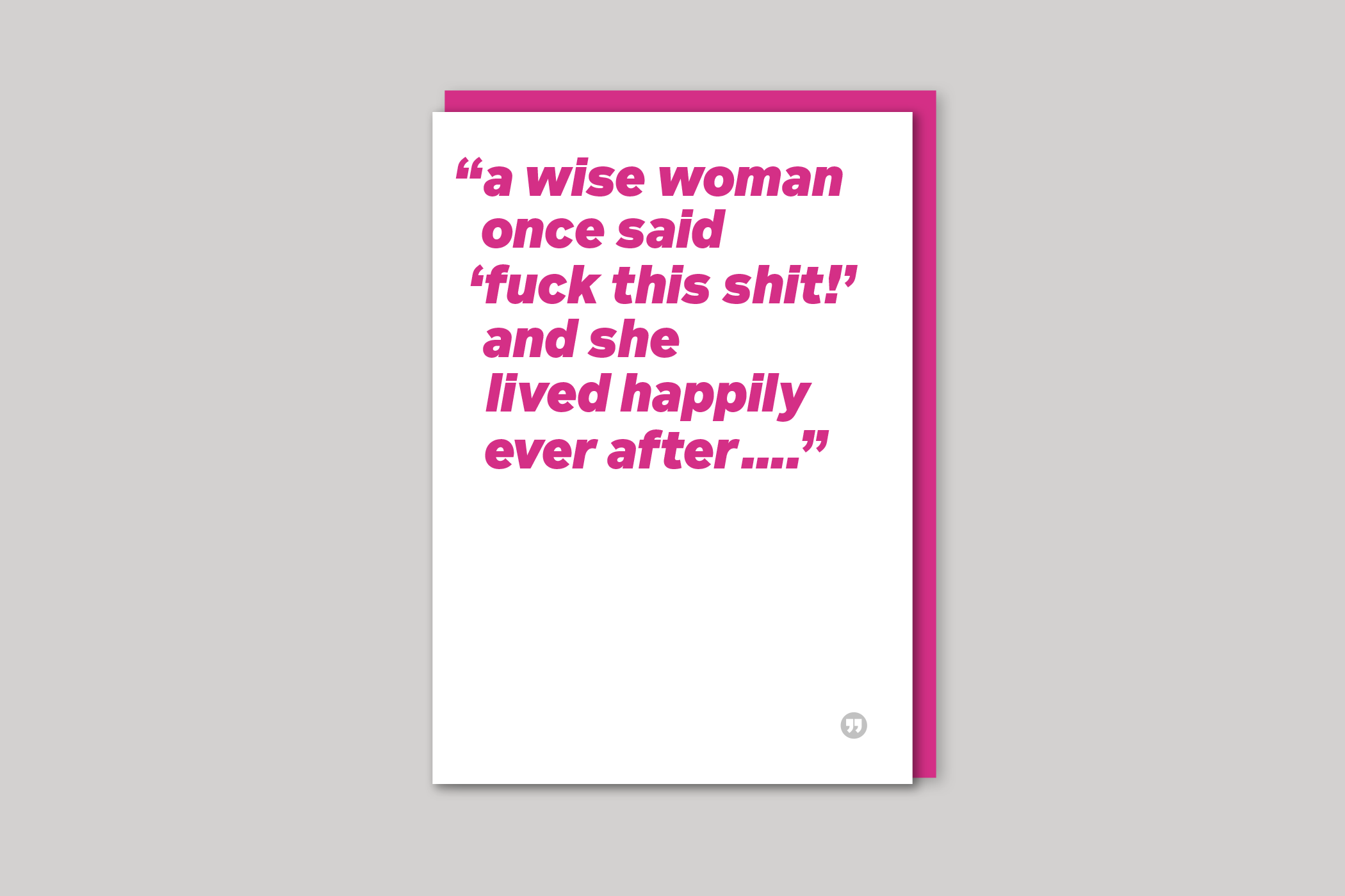 Wise Woman funny quotation from Quotecards range of cards by Icon, back page.