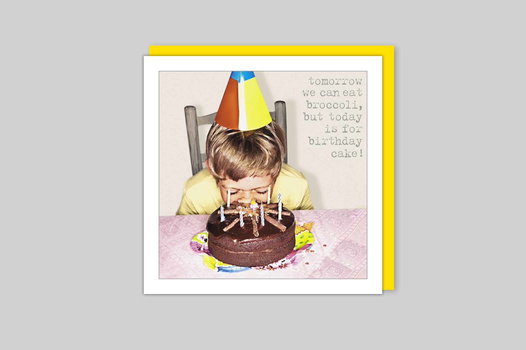 Birthday Cake from Life Is Sweet range of greeting cards by Icon, back page.