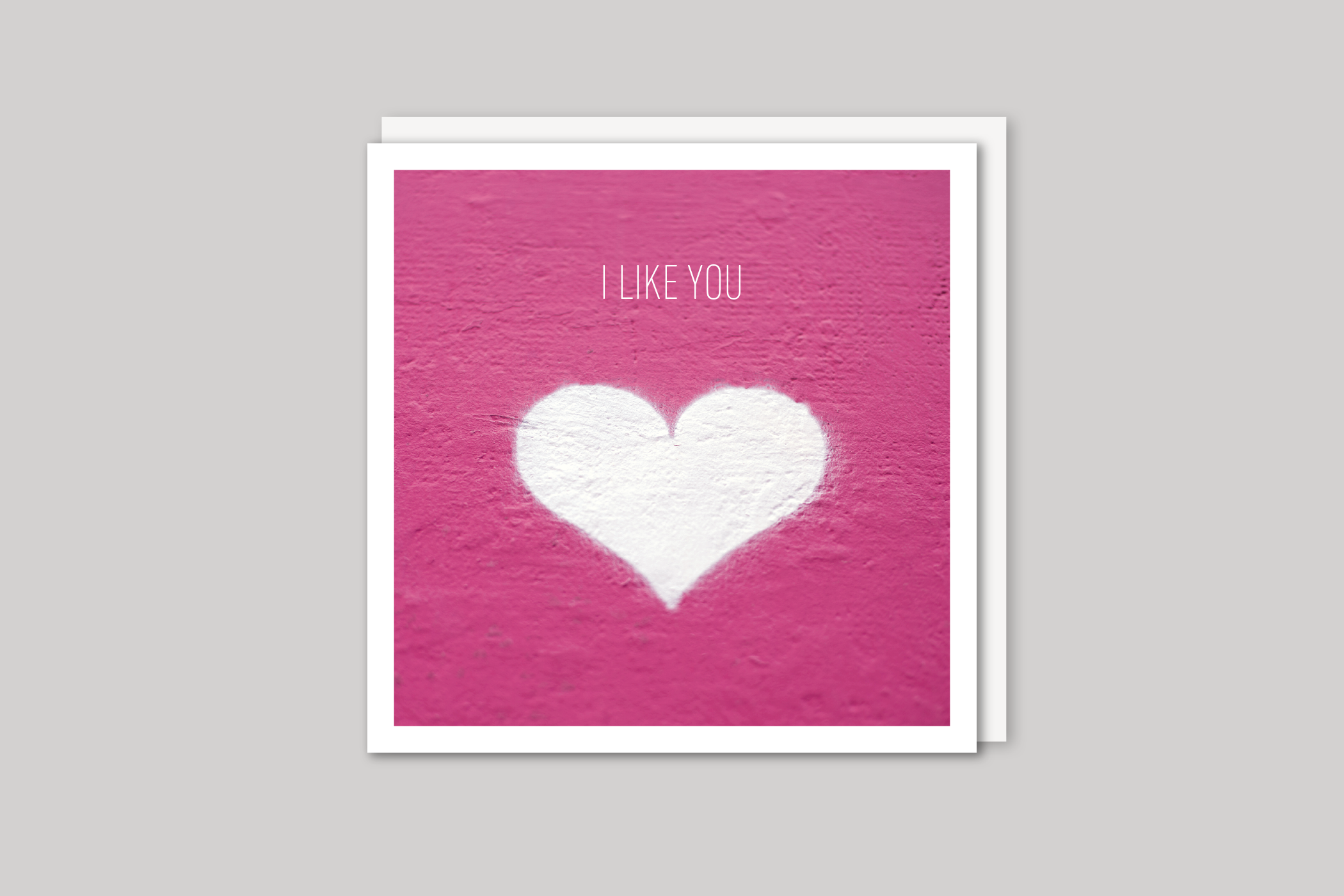 I Like You from Beautiful Days range of contemporary photographic cards by Icon, back page.