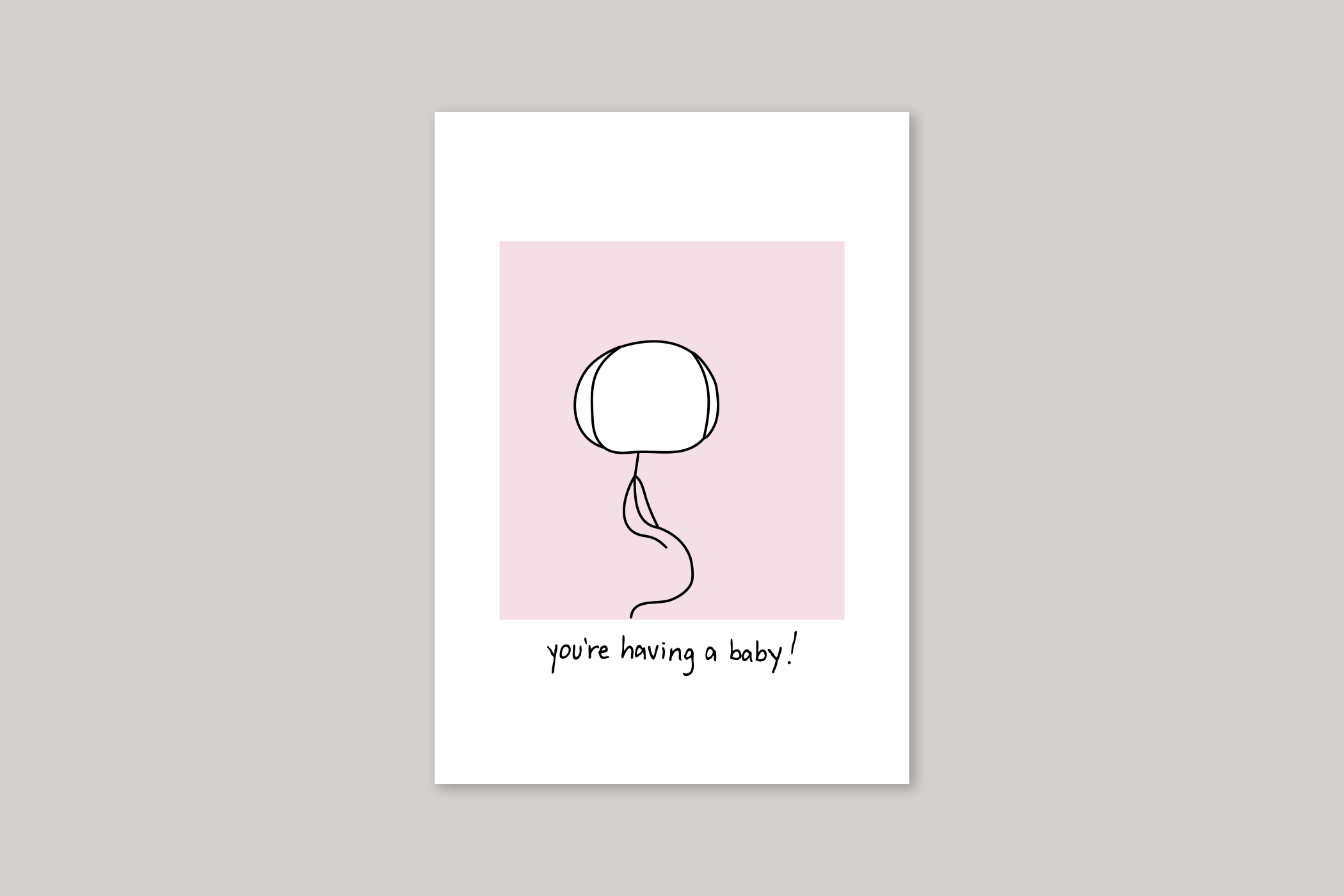 You're Having a Baby! new baby card humorous illustration from Mean Cards range of greeting cards by Icon.
