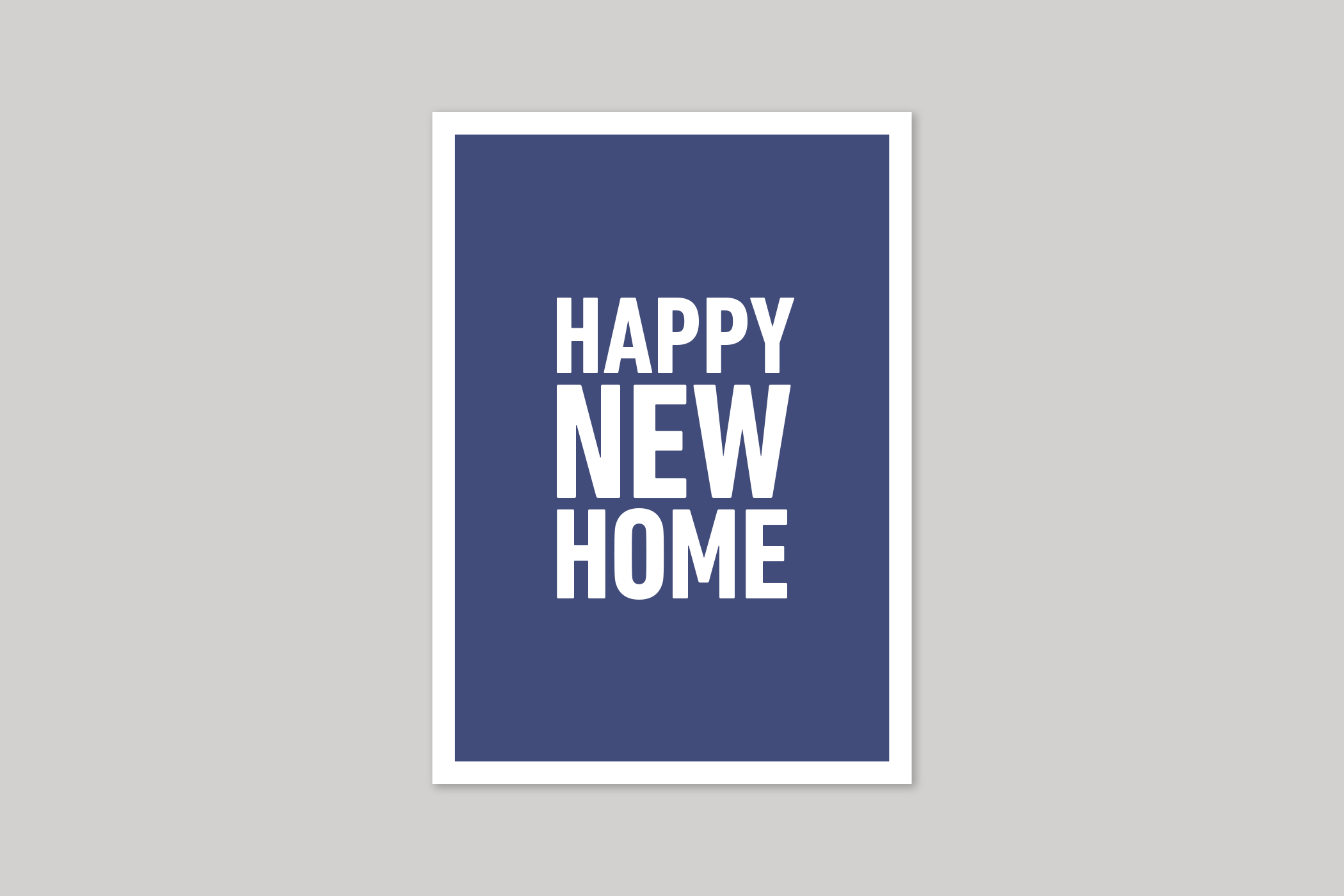Happy New Home typographic greeting card from Yes No Maybe range by Icon.