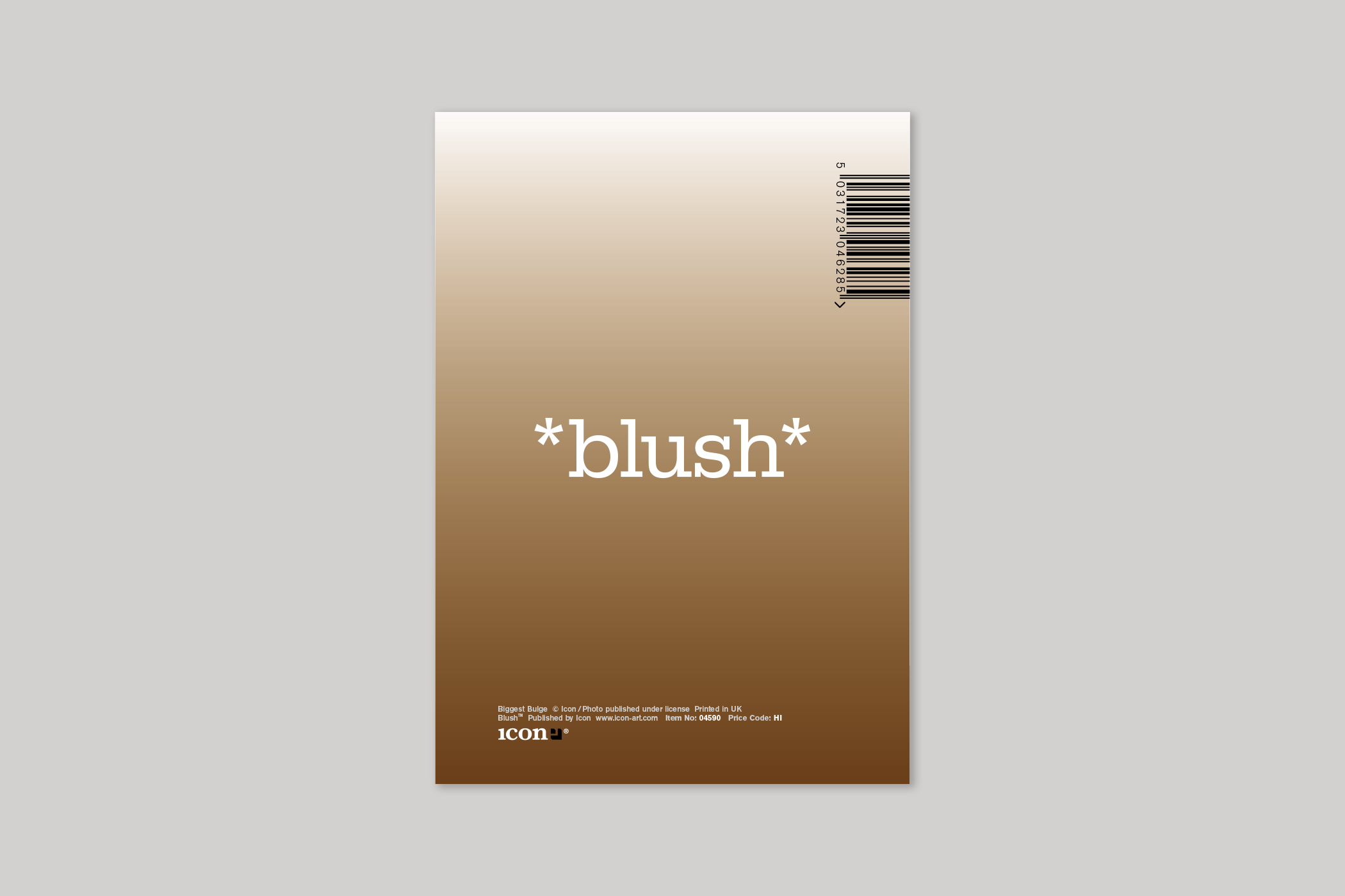 Biggest Bulge from Blush humour range of greeting cards by Icon, with envelope.