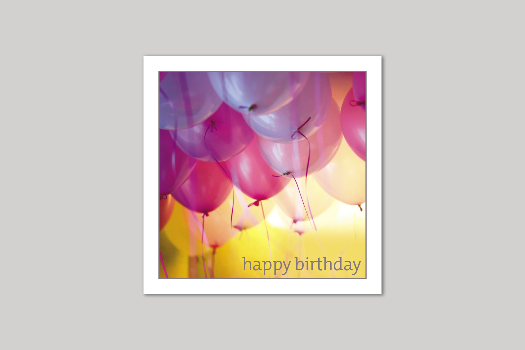 Party Balloons from Exposure Silver Edition range of greeting cards by Icon.