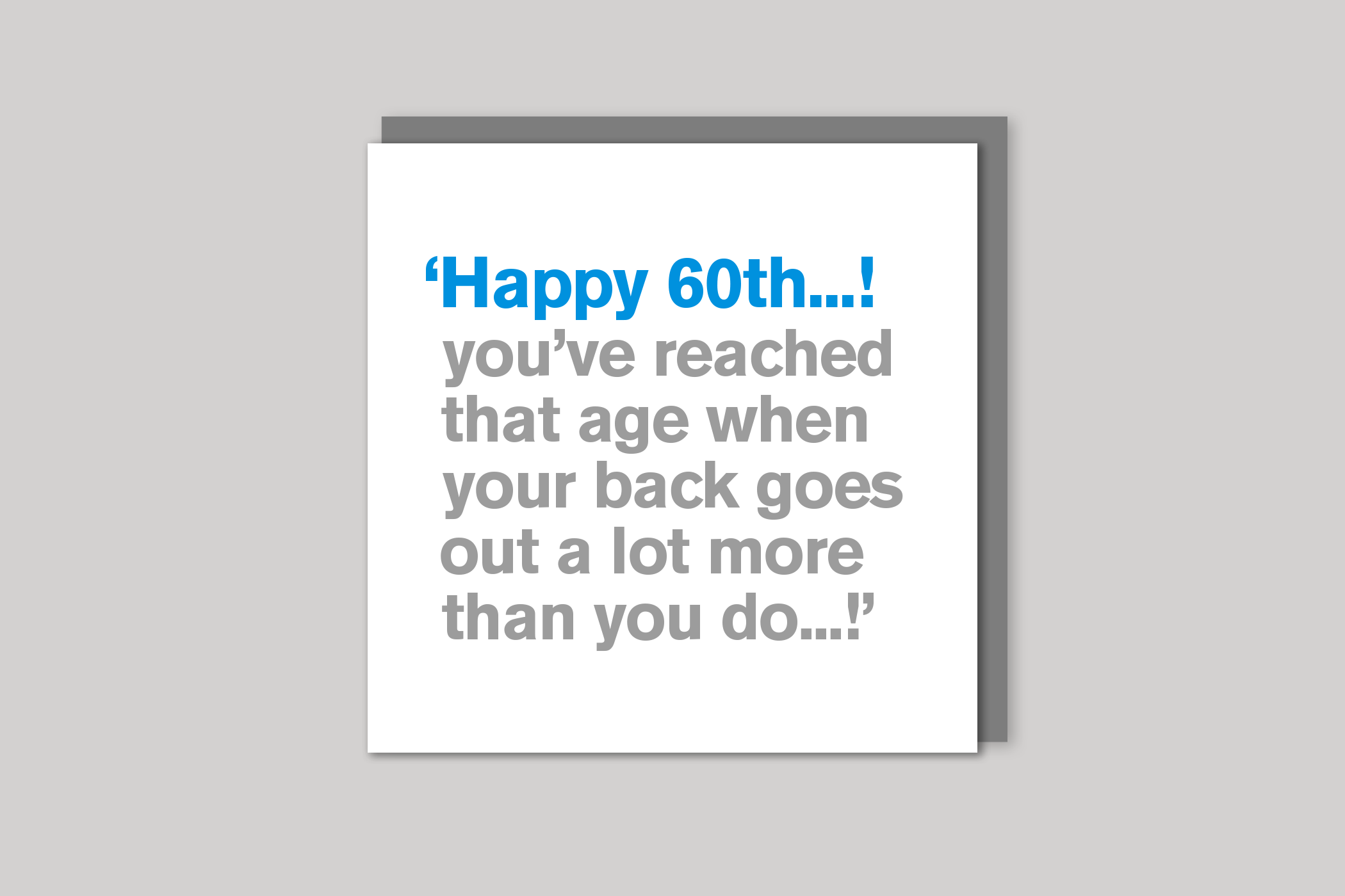 Happy 60th   60th card from Lyric range of quotation cards by Icon, back page.