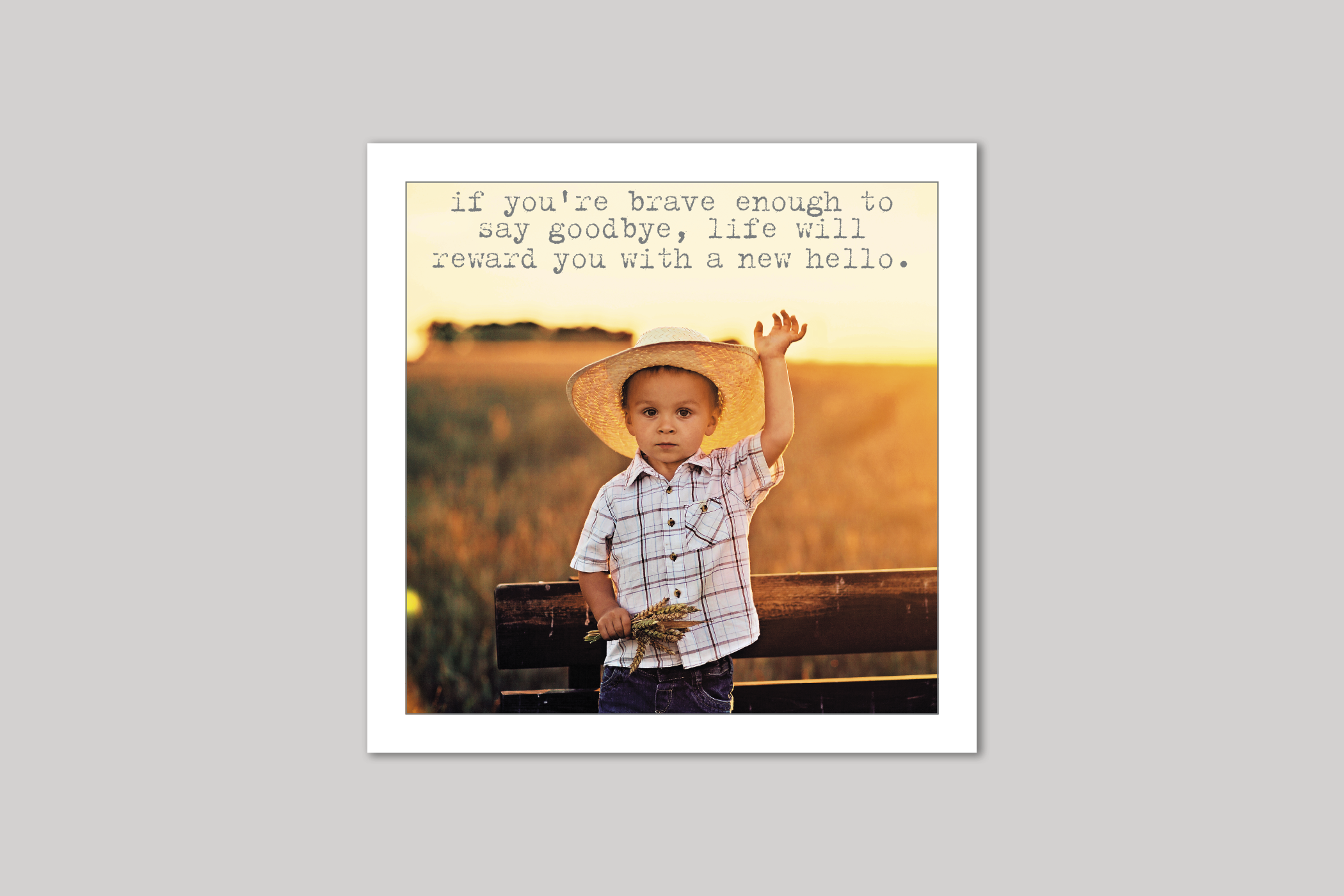 A New Hello you're leaving card from Life Is Sweet range of greeting cards by Icon.