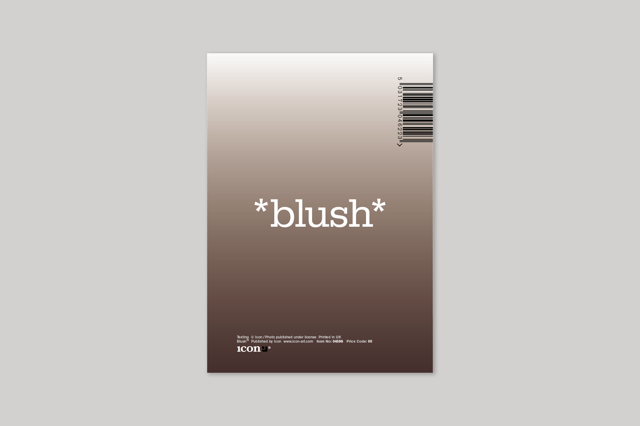 Texting from Blush humour range of greeting cards by Icon, with envelope.