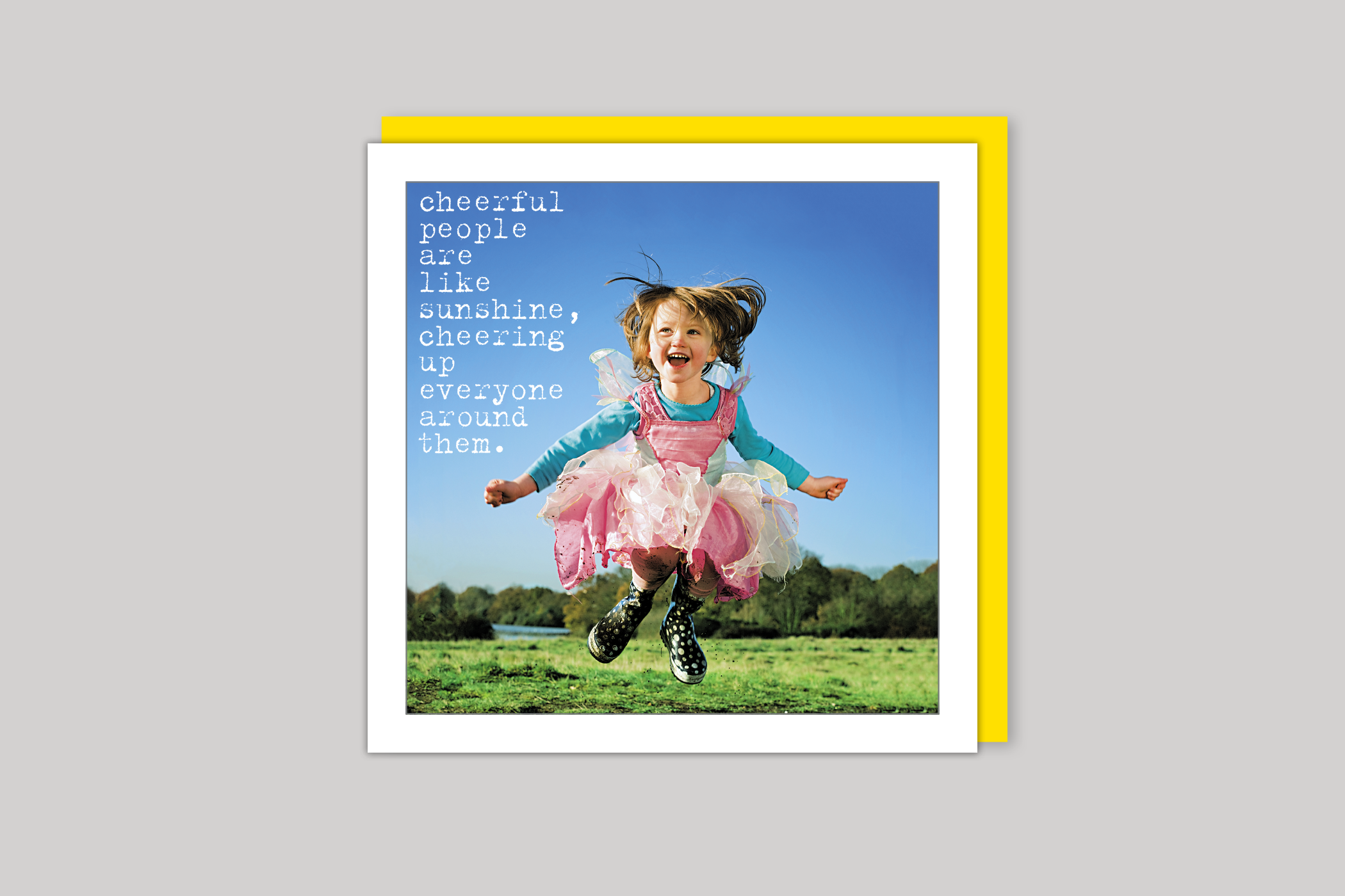 Cheerful People from Life Is Sweet range of greeting cards by Icon, back page.