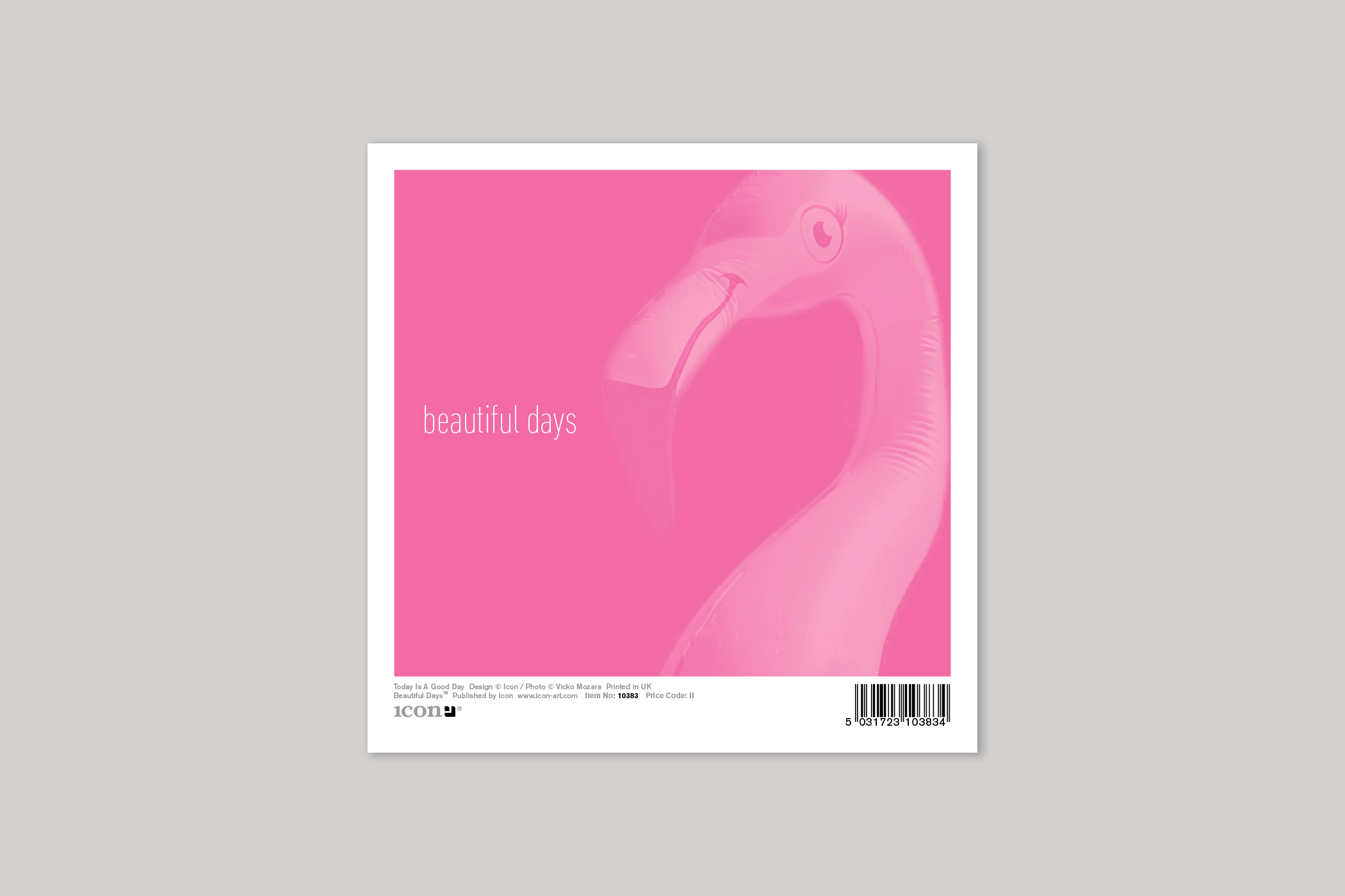 Today is A Good Day from Beautiful Days range of contemporary photographic cards by Icon, with envelope.