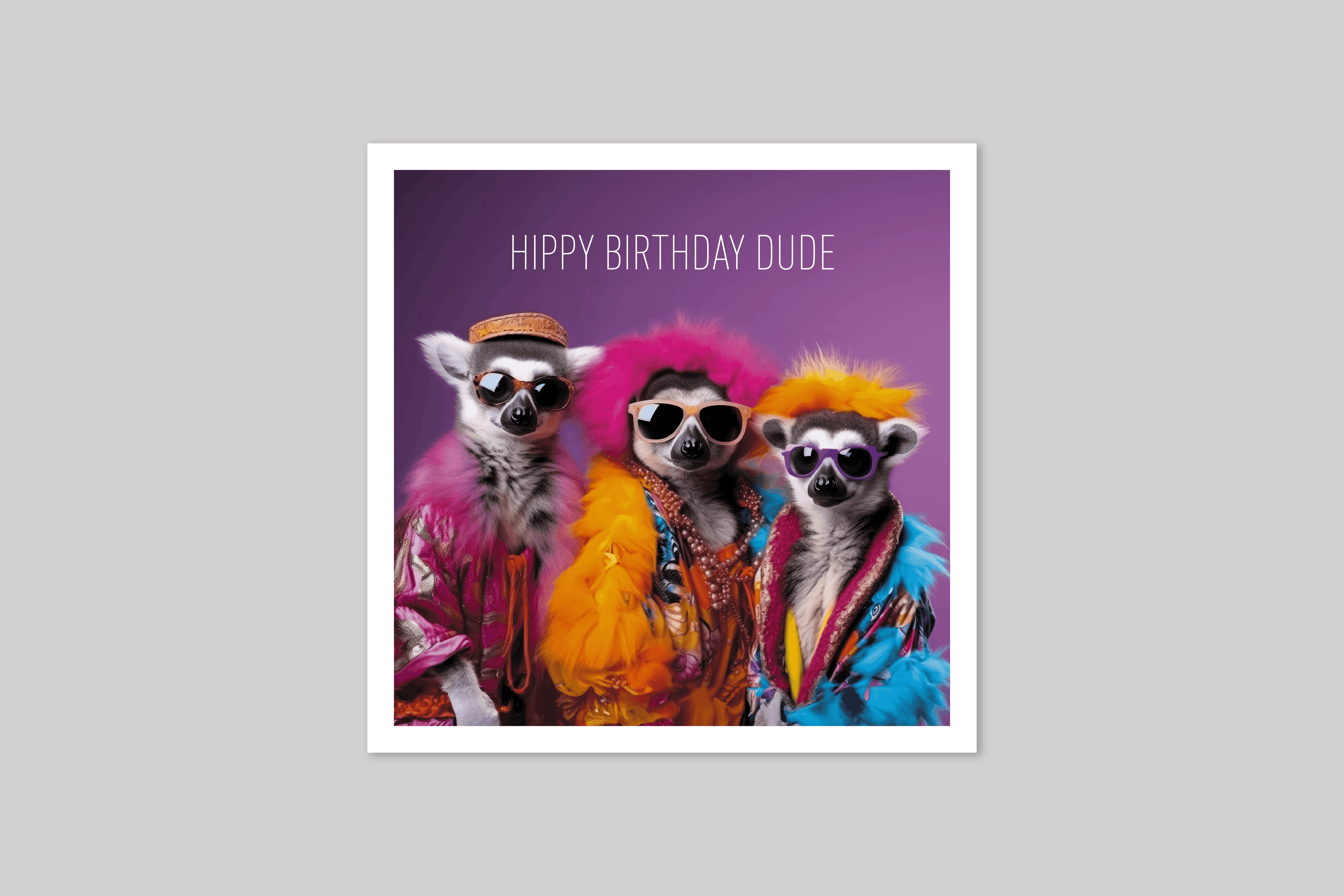 Hippy Birthday is from Coola Coola an uber-cool range of animal cards published by Icon.