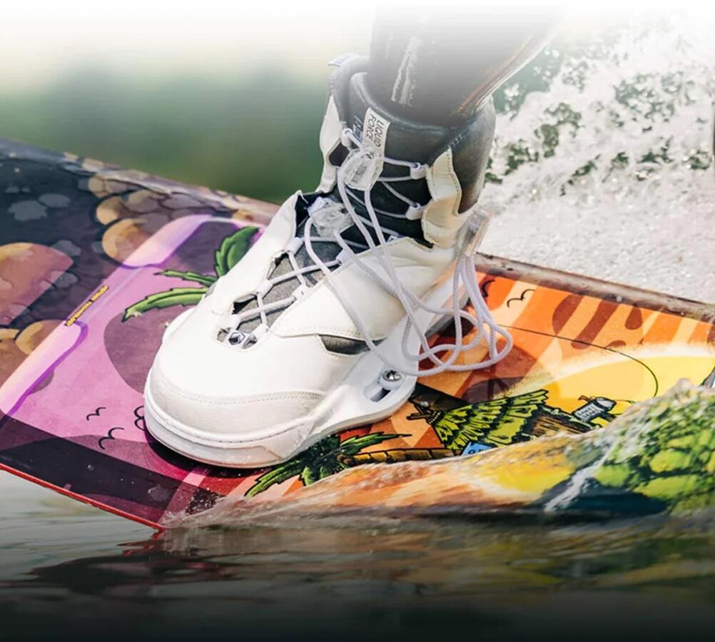 Liquid Force 2024 Tao 6X White Wakeboard Bindings