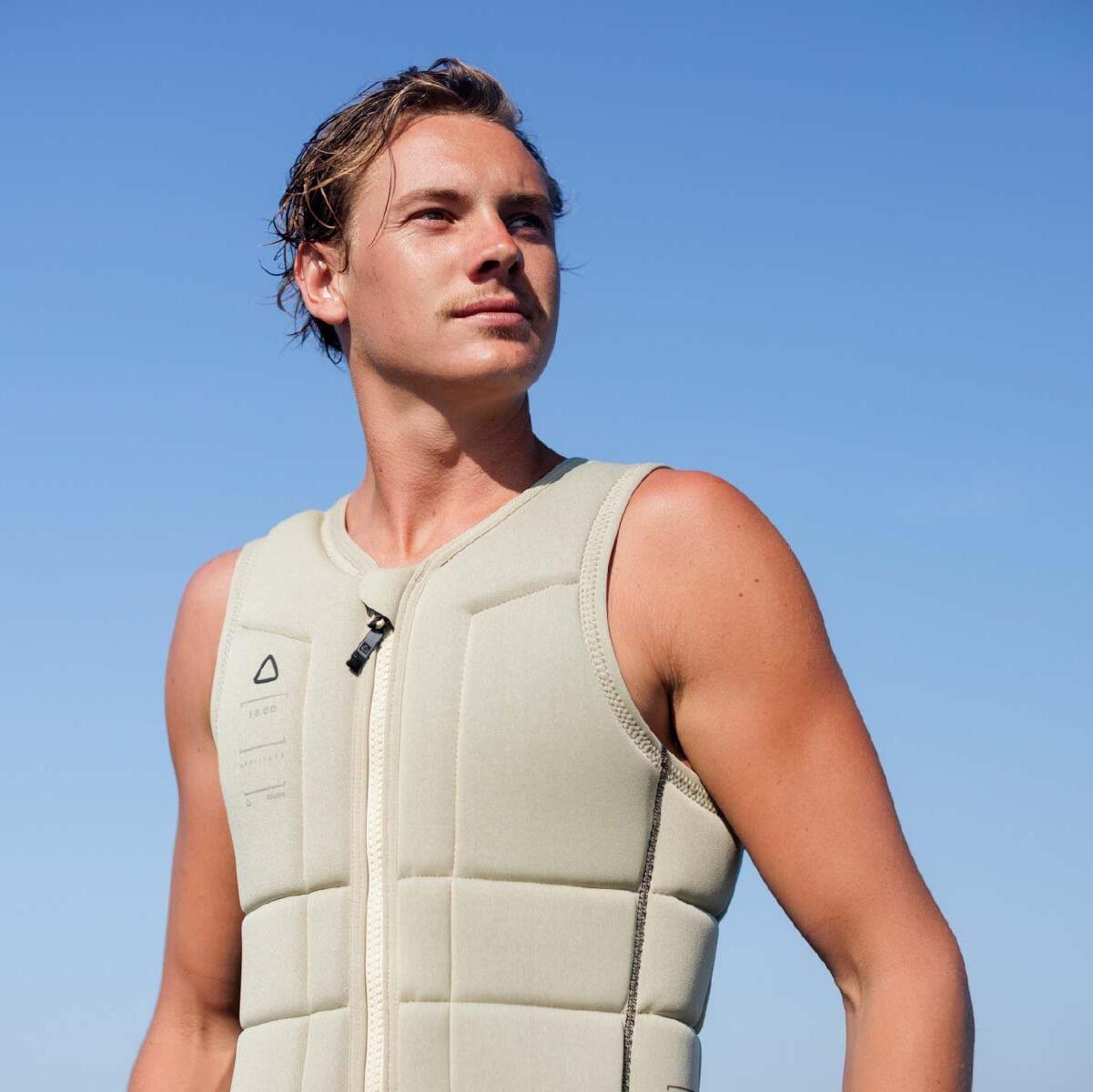 Follow 2025 Affiliate Tapered Fit Men's Wakeboard Impact Vest Bone Grey Action