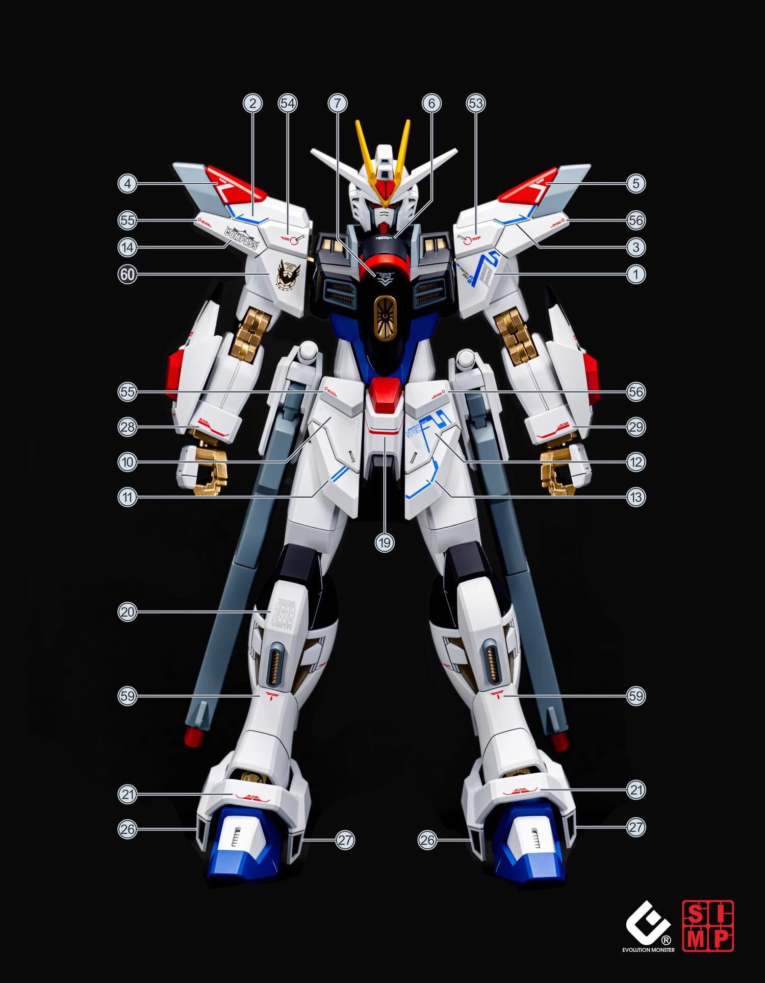 EVO Water Decal - HG 1/144 Mighty Strike Freedom Gundam