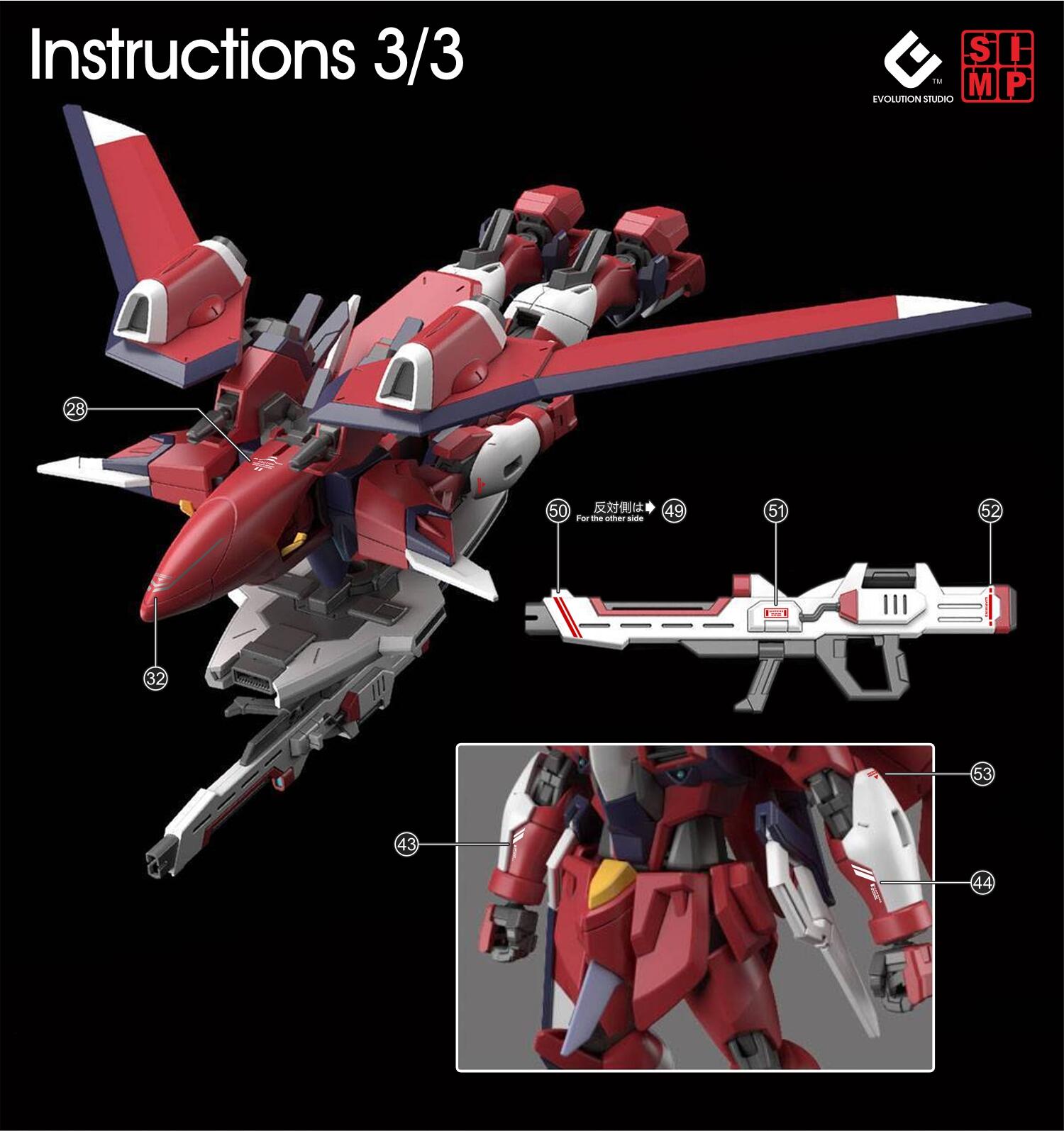 EVO Water Decal - HG 1/144 Immortal Justice Gundam