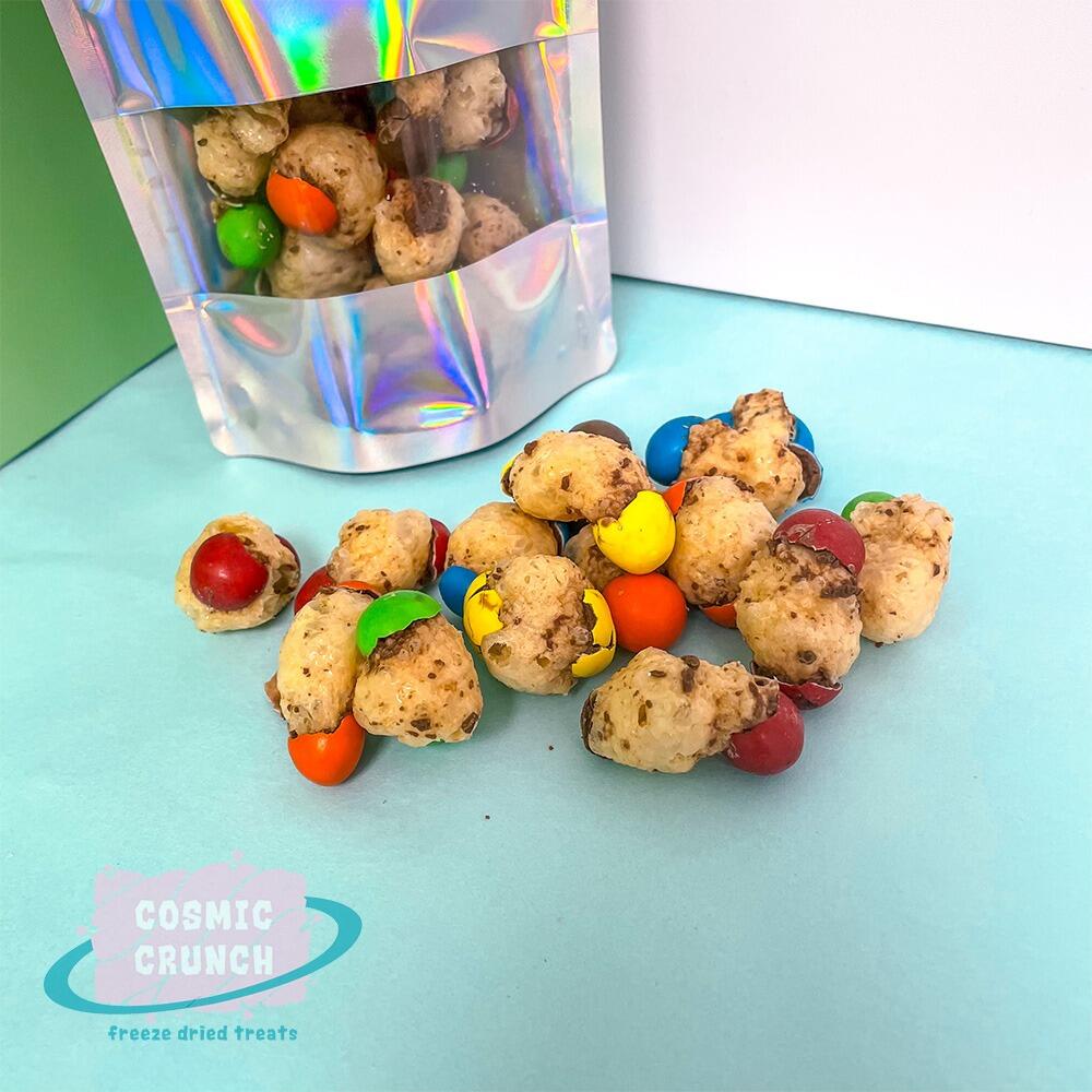 Freeze Dried Chocolate & Caramel Popped Balls | Cosmic Crunch