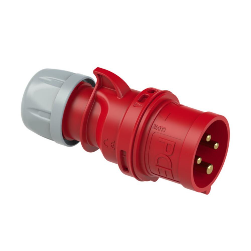32A 415V 4 Pin 3P+E IP44 Plug - PCE 024-6