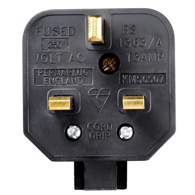 13A Heavy Duty Black Plug - HDPT13B