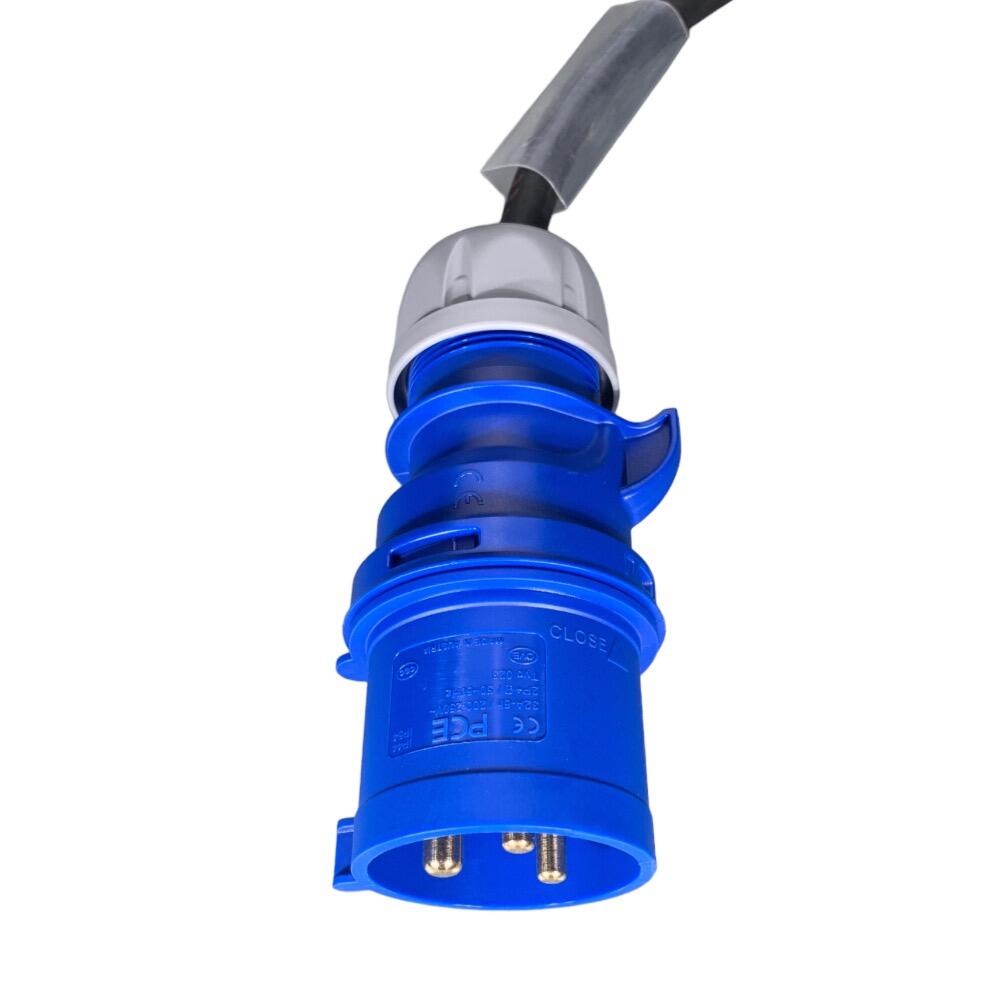 32A 3Pin 2P+E IP44 Blue Plug 230V PCE 213-6